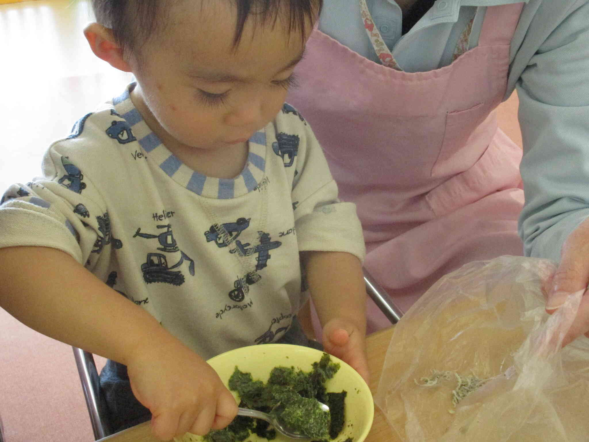 のりたくさん入れよう♪