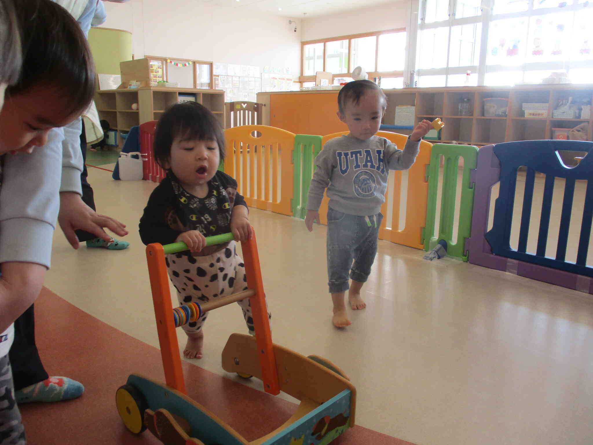 押して歩くのが上手です！