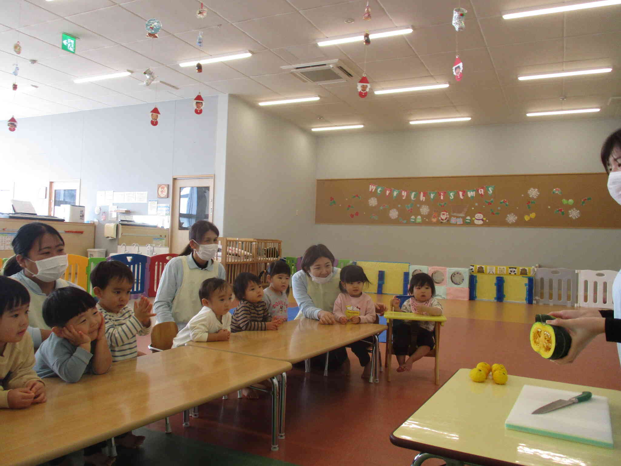 かぼちゃを切ってみると・・・