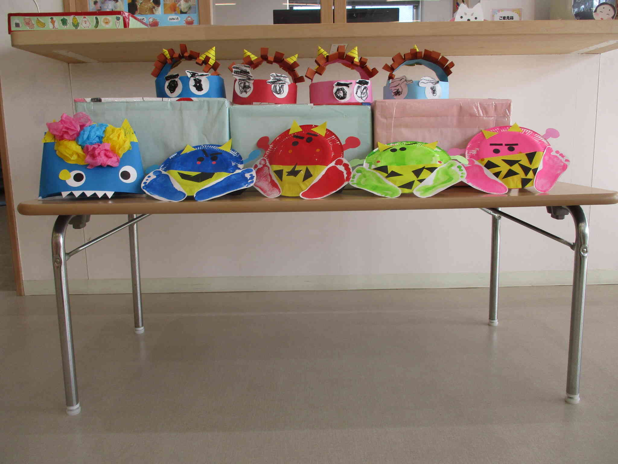 節分に向けて鬼のお面が出来ました！