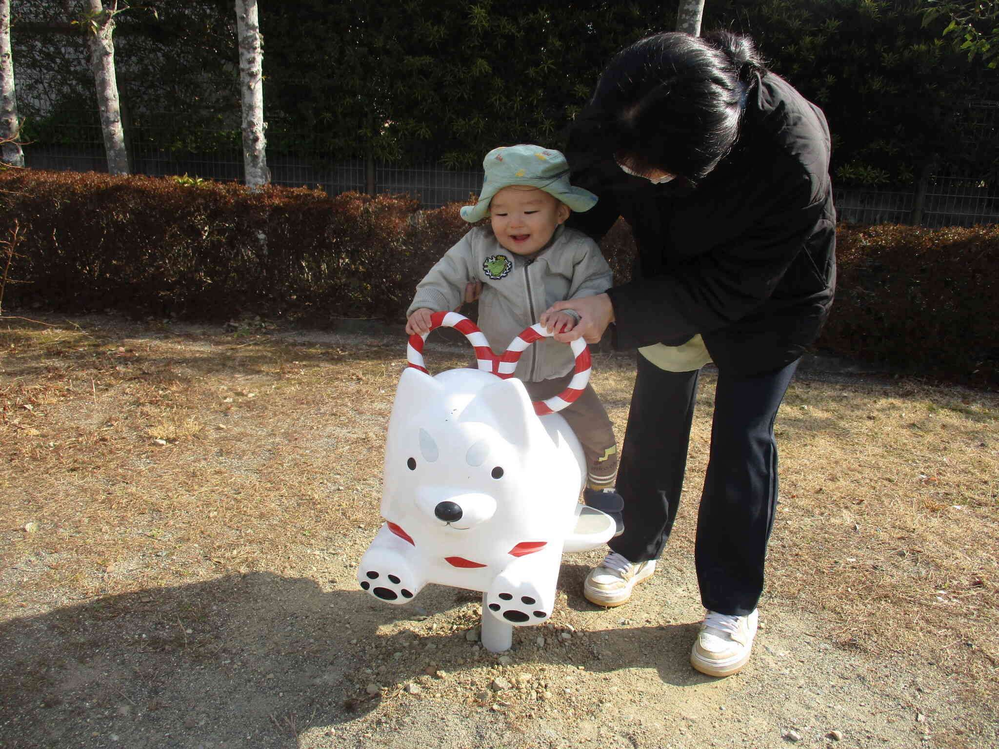 しっぺいに乗ってます！