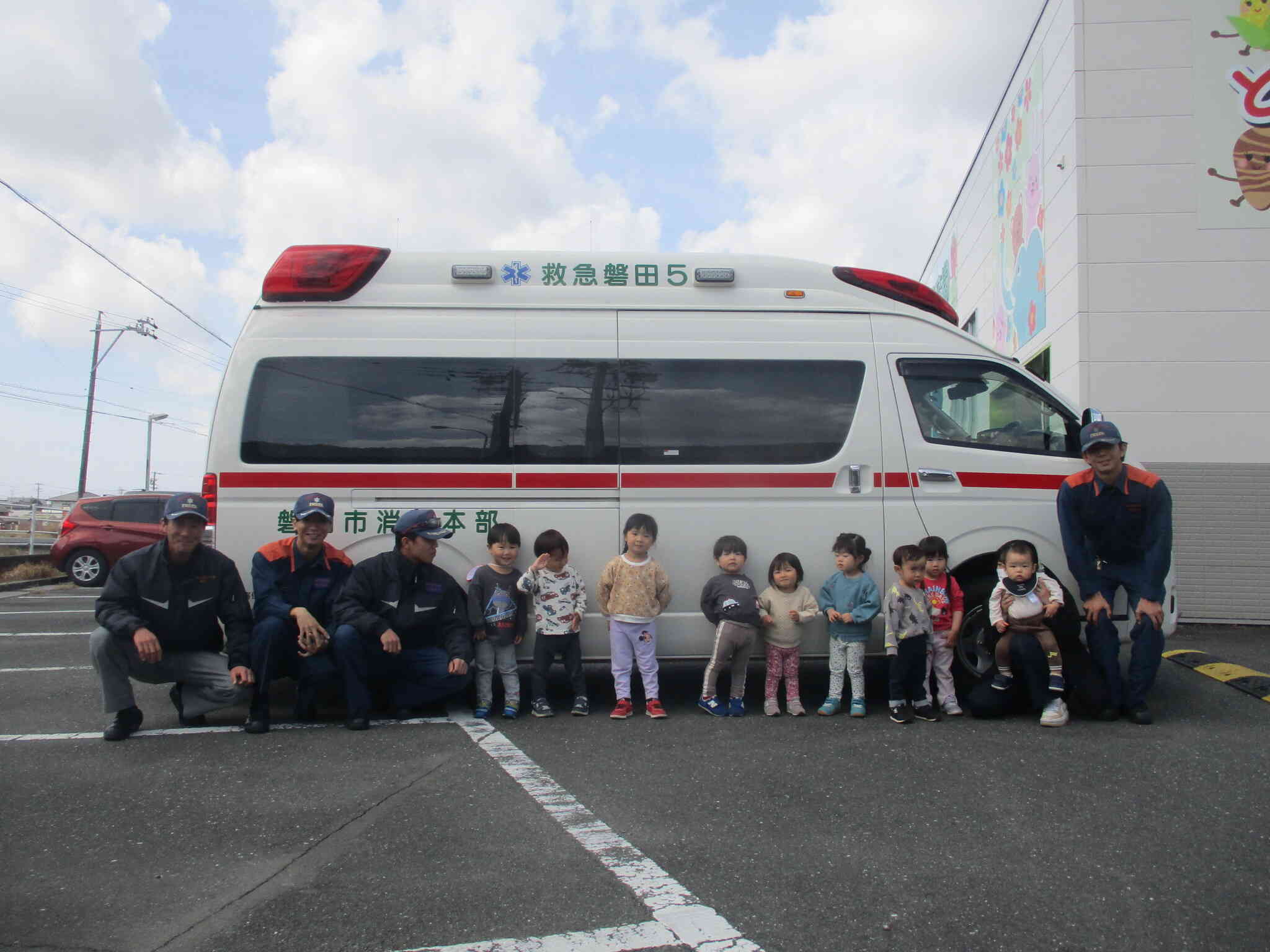 今回は救急車にも来てもらいました！