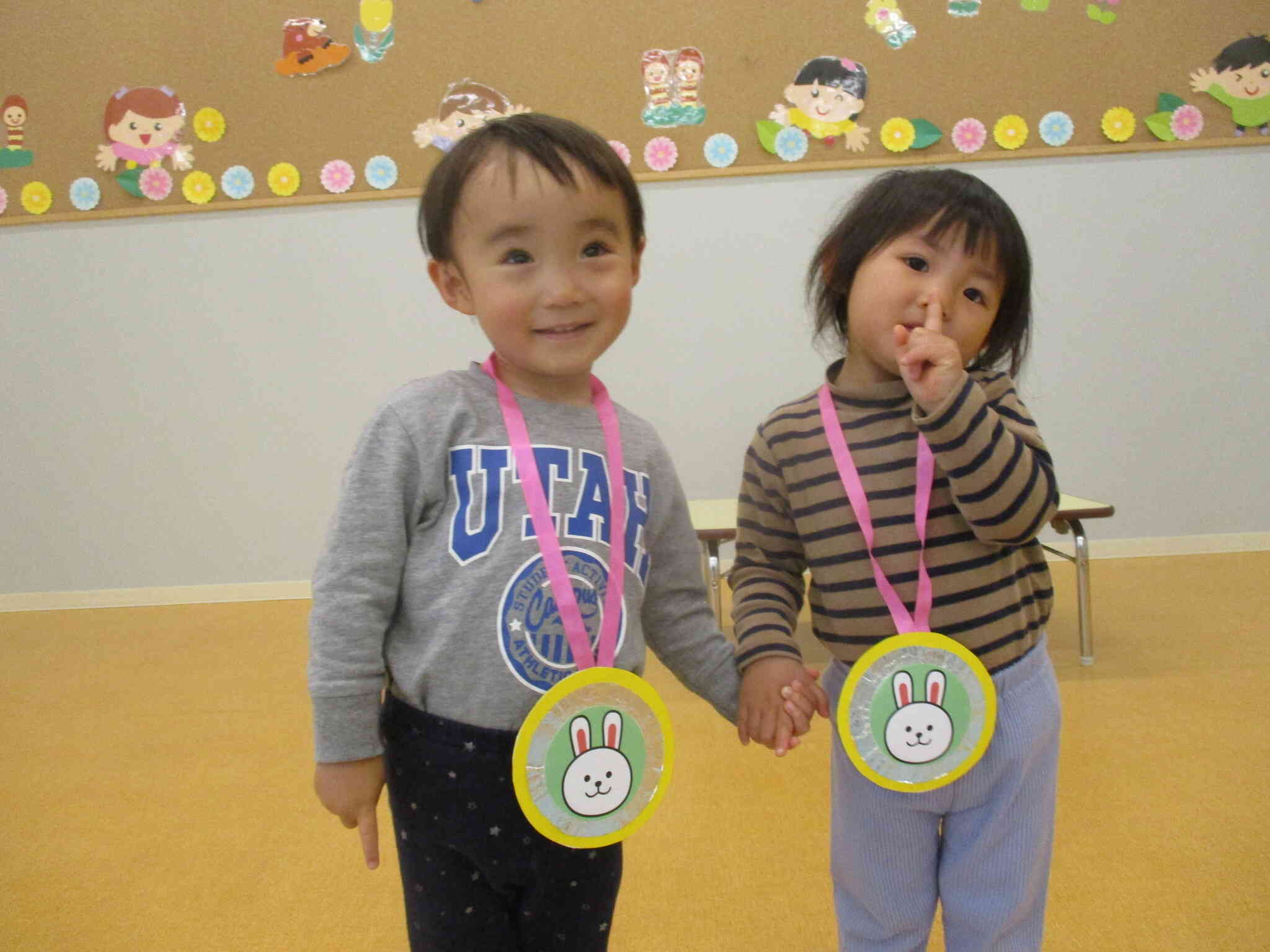 進級式がありました！うさぎ組さん（２歳児クラス）