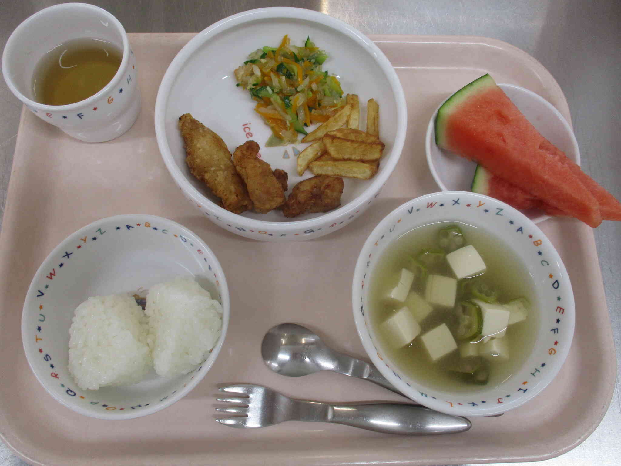 8月７日（夏まつり）給食