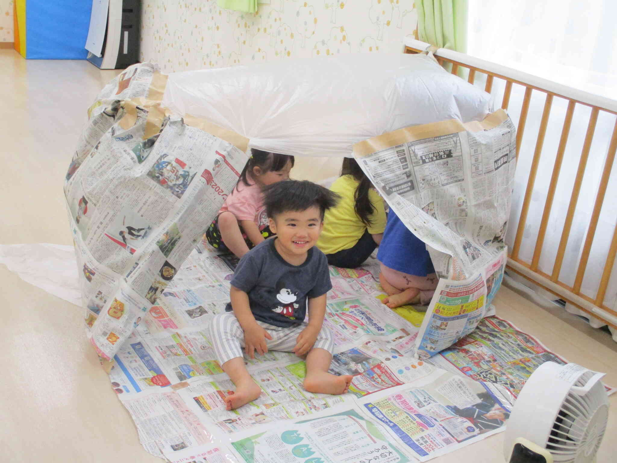 新聞紙のおうち｜くまもと江津湖療育医療センター えづこスマイル