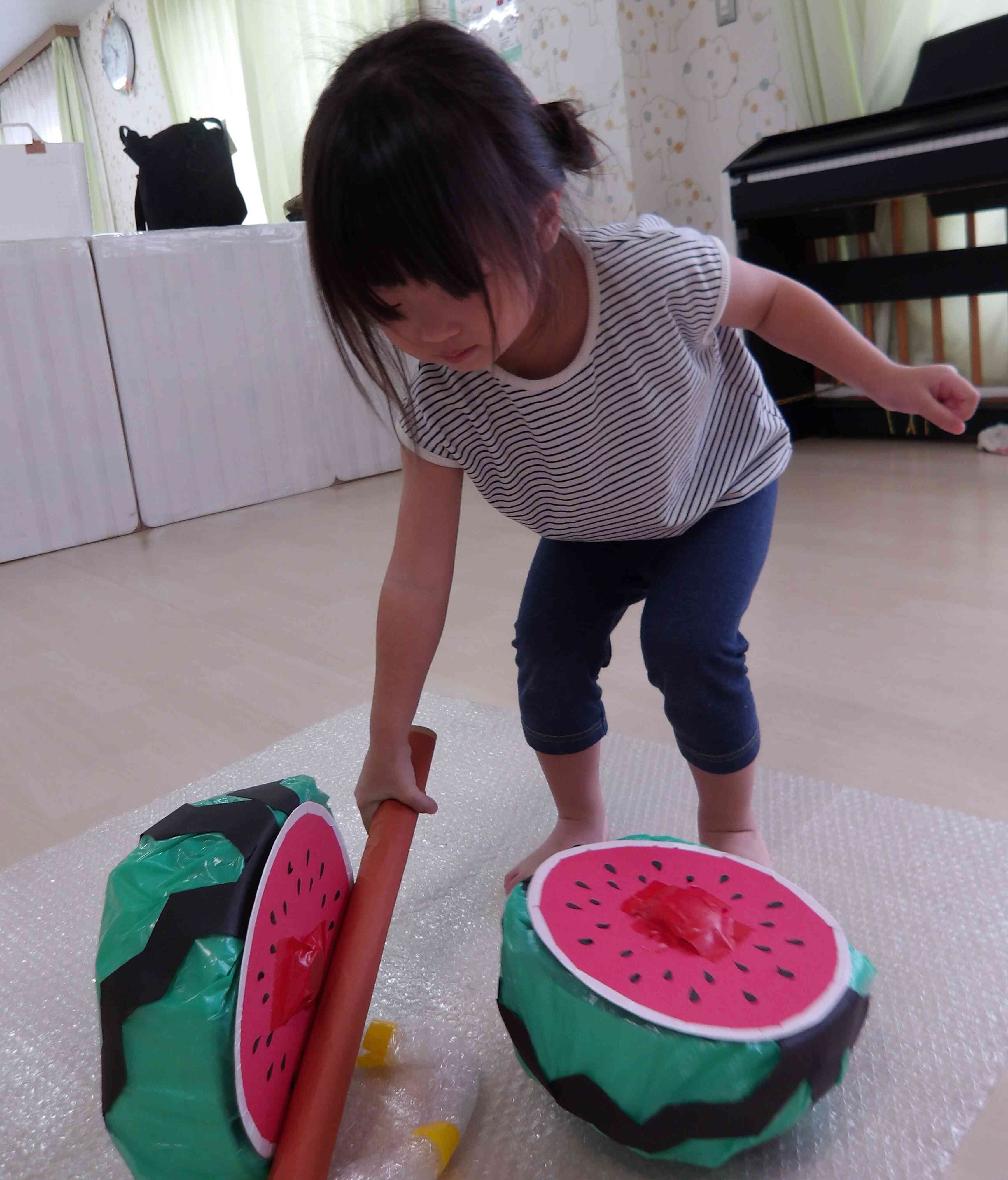 食育すいか割り①