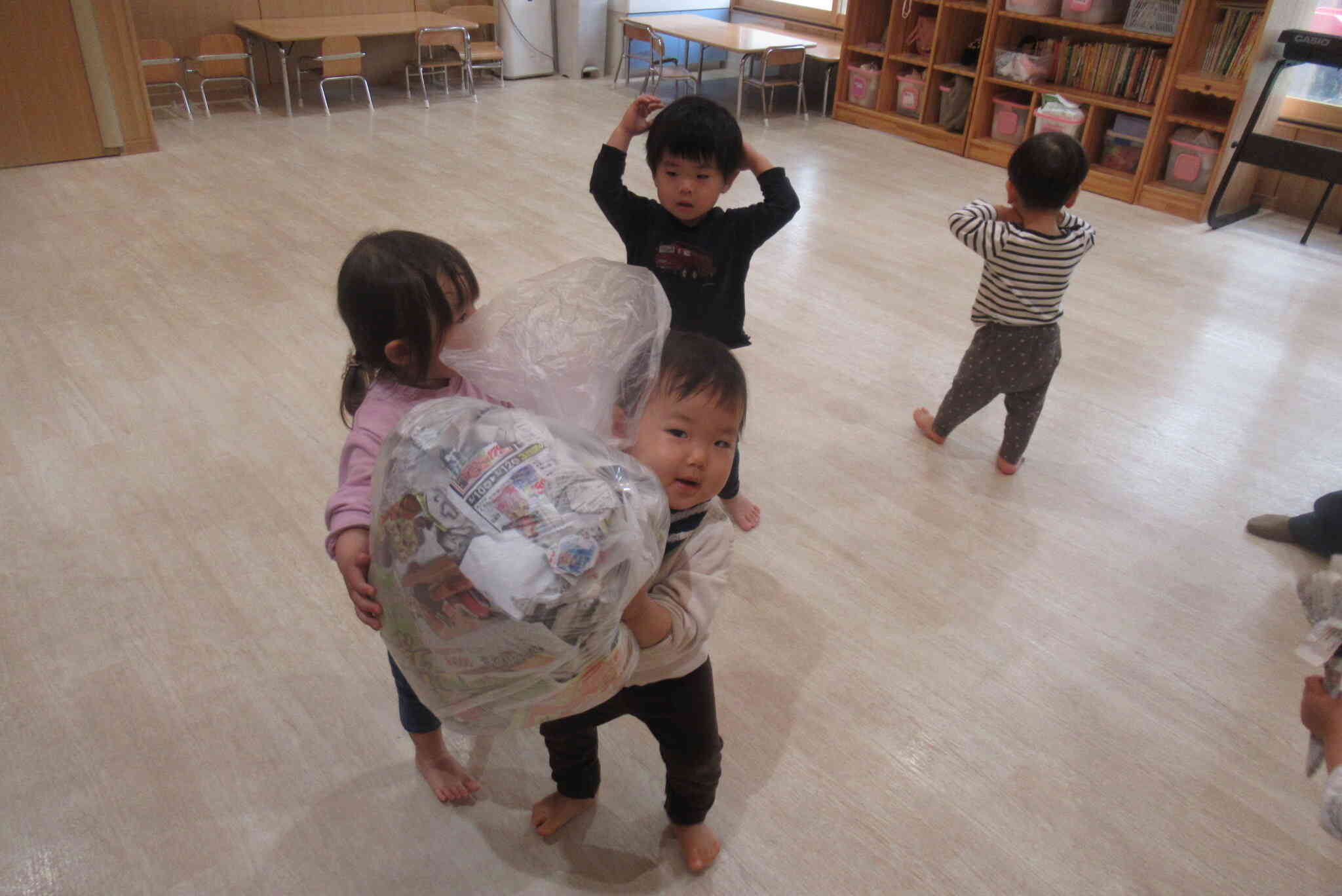 大きなボールができたよ！