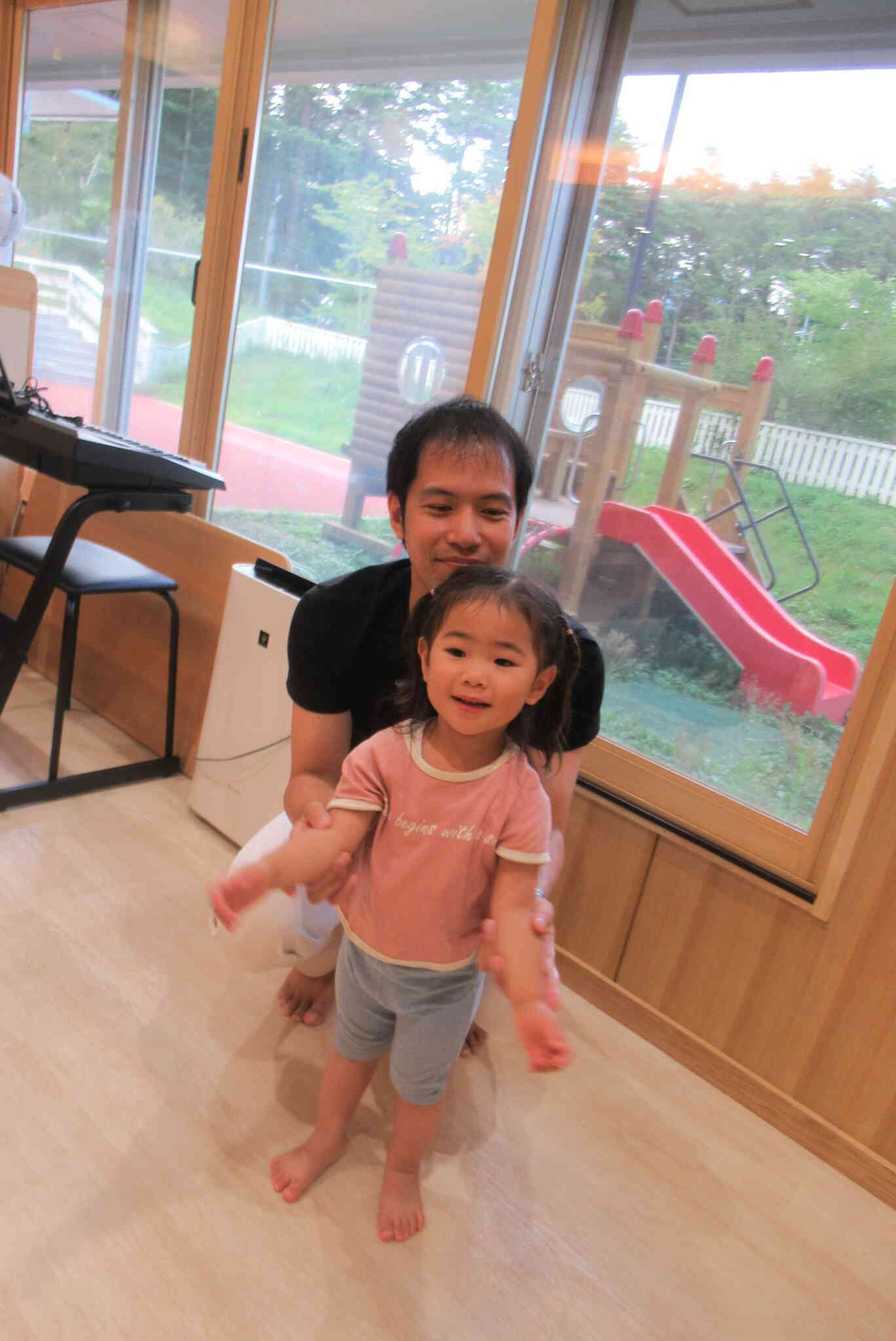 パパと一緒！嬉しいな！
