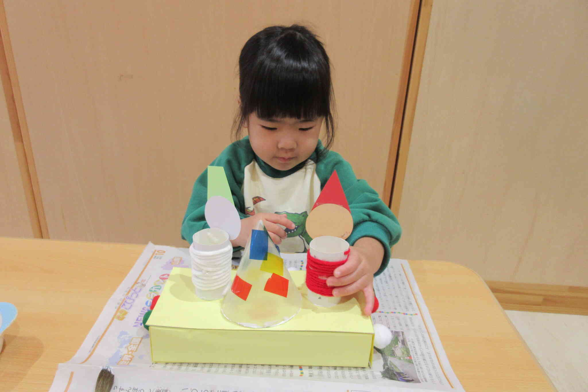 サンタさんと雪だるま乗せて完成！！