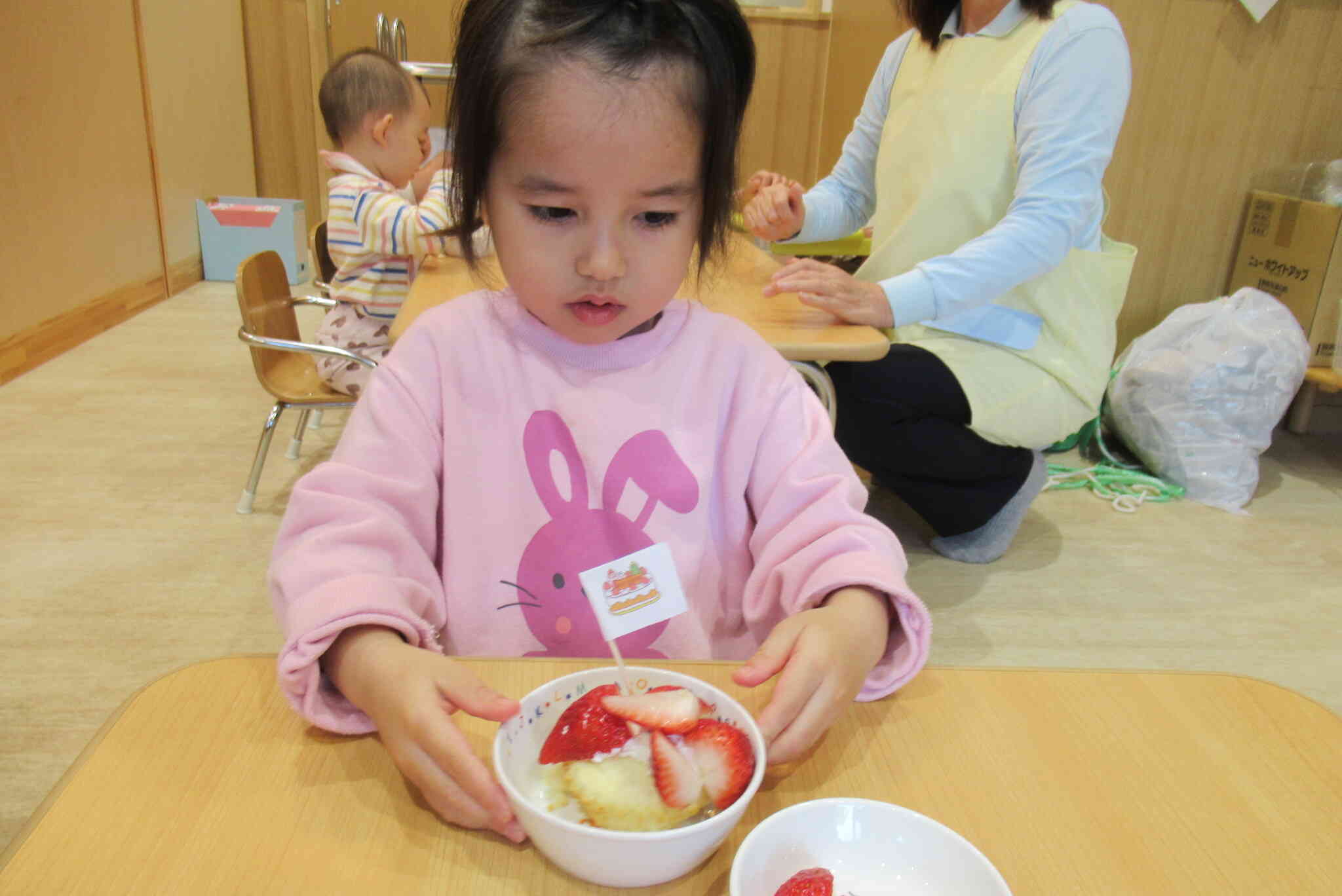 わたしのクリスマスケーキ、おいしそ～う(*^^)