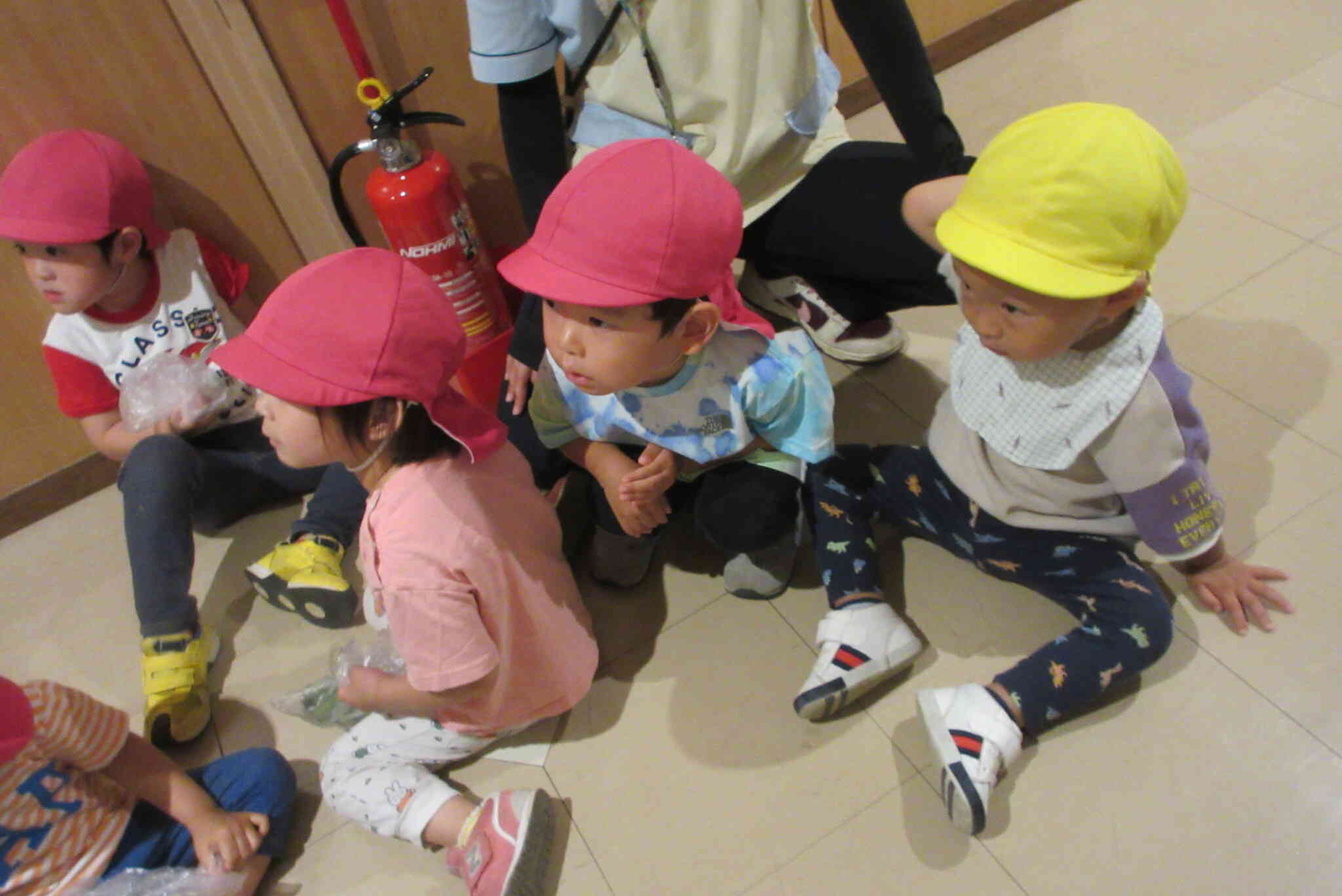保育園に到着し一安心!