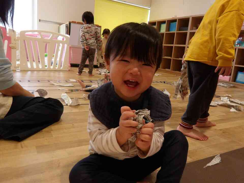 くしゃくしゃ～～って楽しいね☆