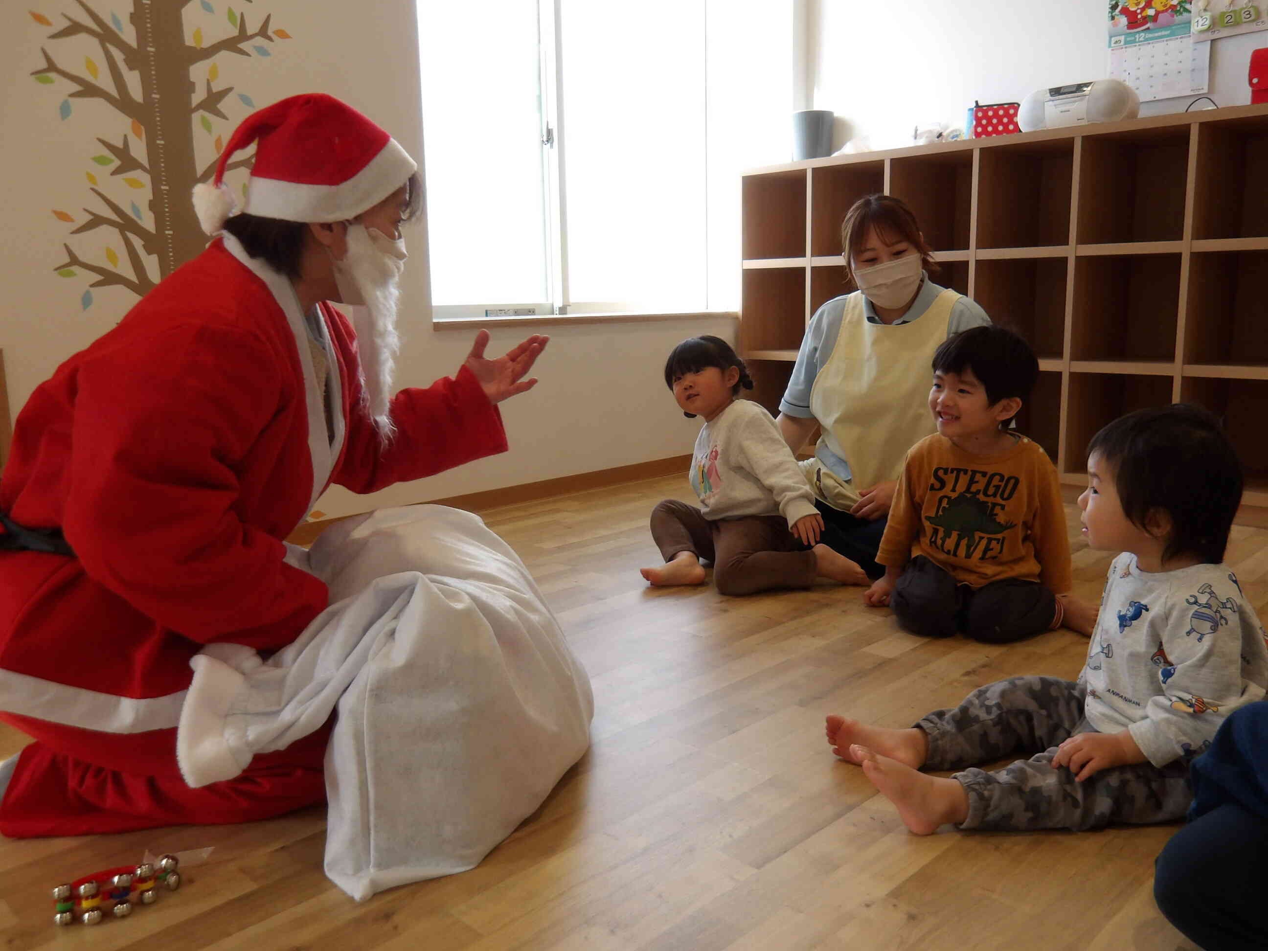 サンタさんとお話し中です♪
