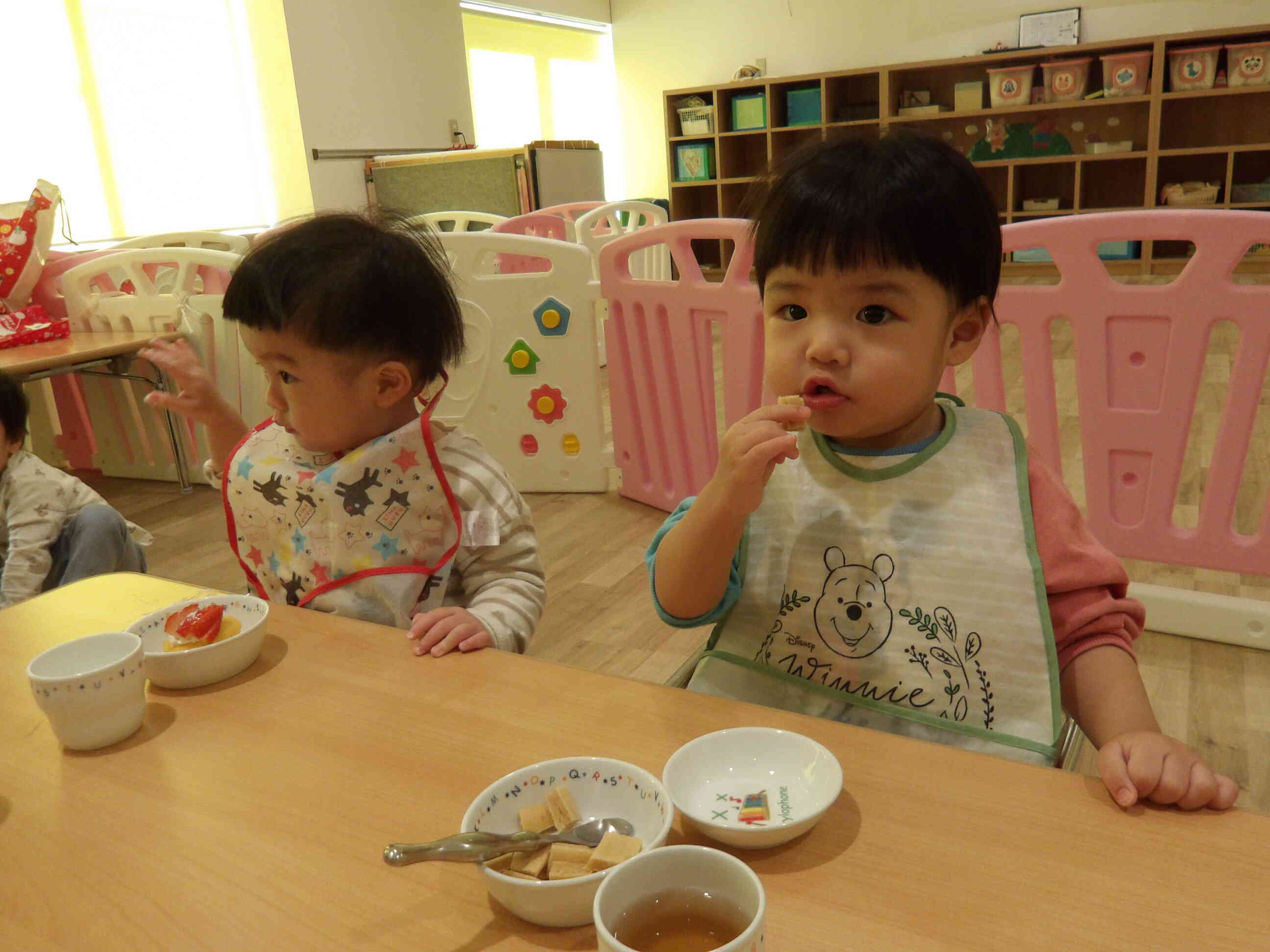 ぼくはパンケーキを食べたんだよ☆もぐもぐおいしいね♡