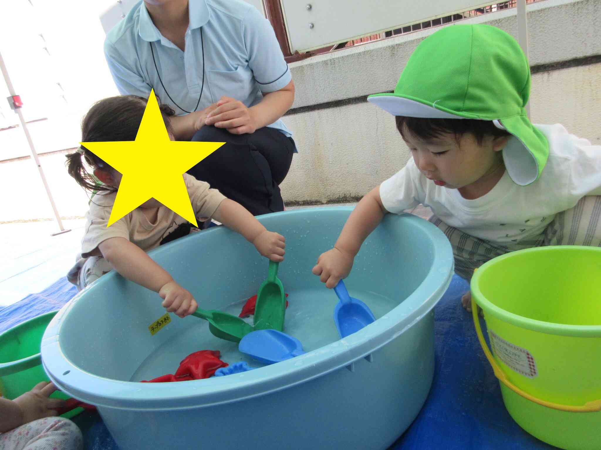 待ちにまった、水遊び！