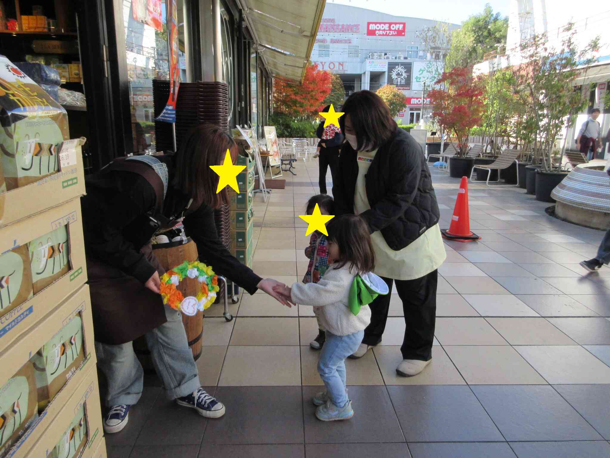 最後は店員さんにタッチ!