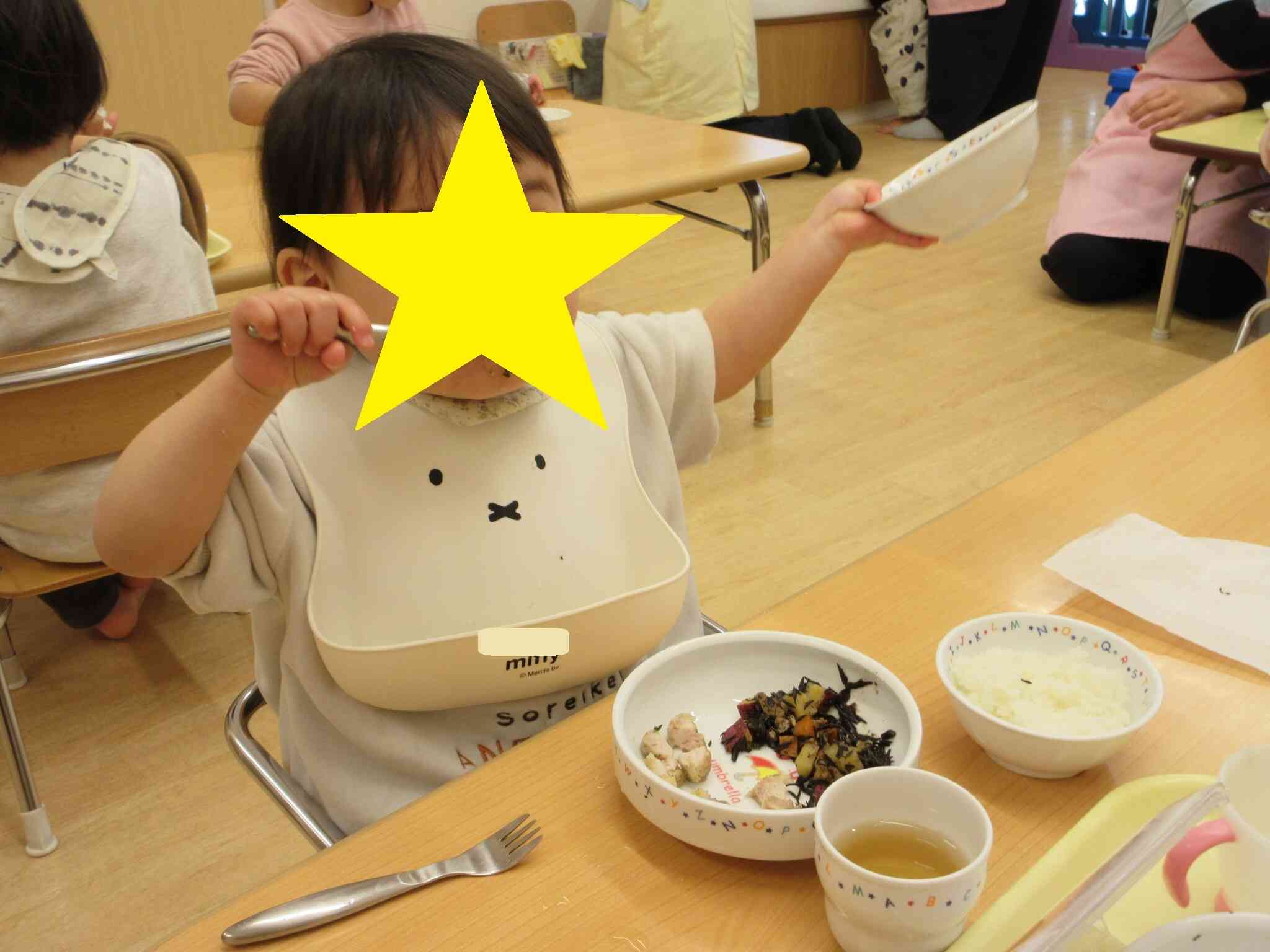 お散歩後のご飯おいしいな☆