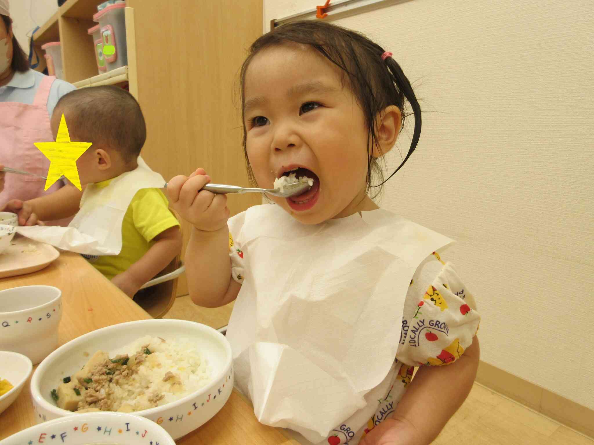 大きいお口であーん！