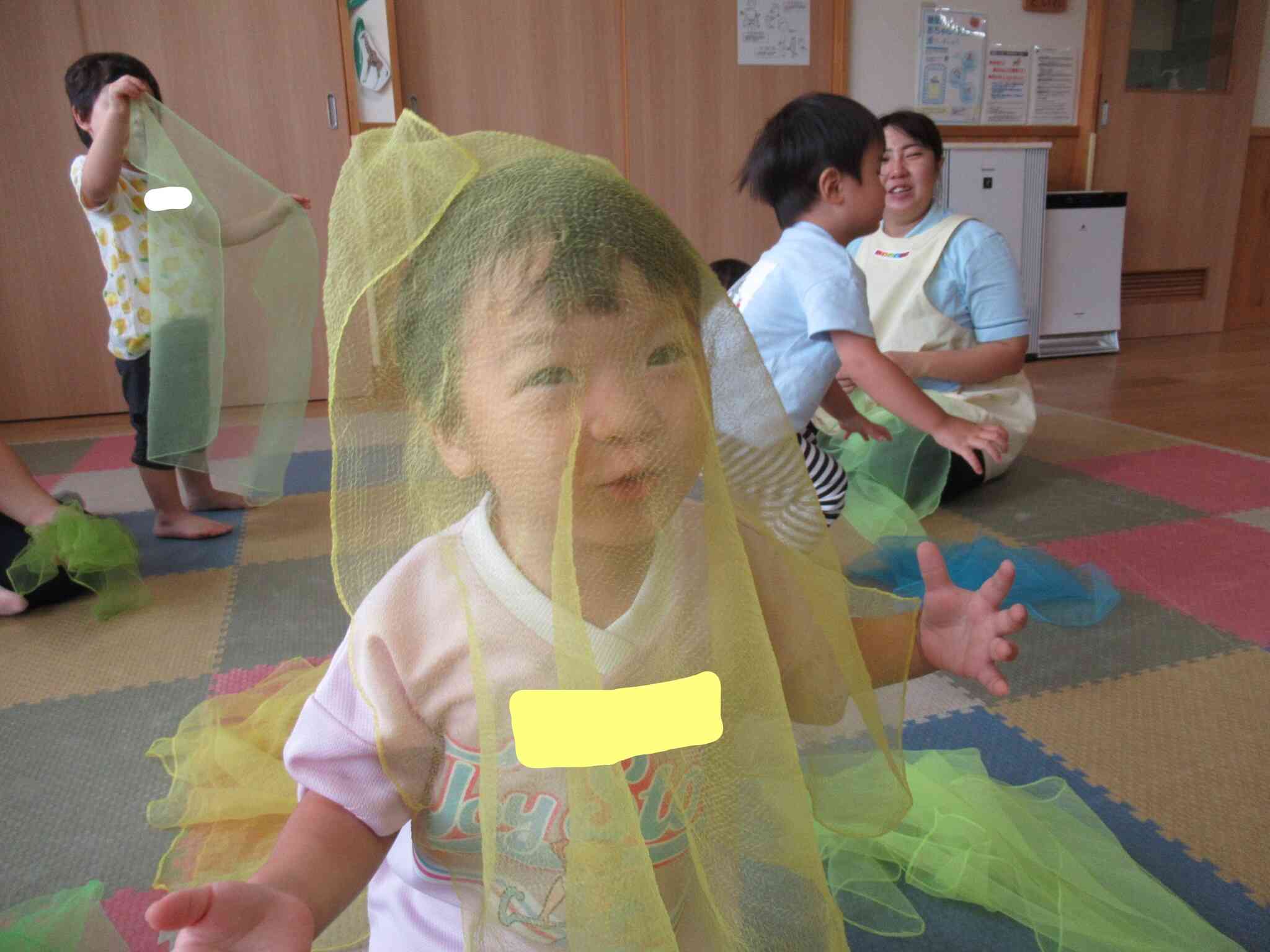 いないいないばあっ！と顔が丸見え(笑)