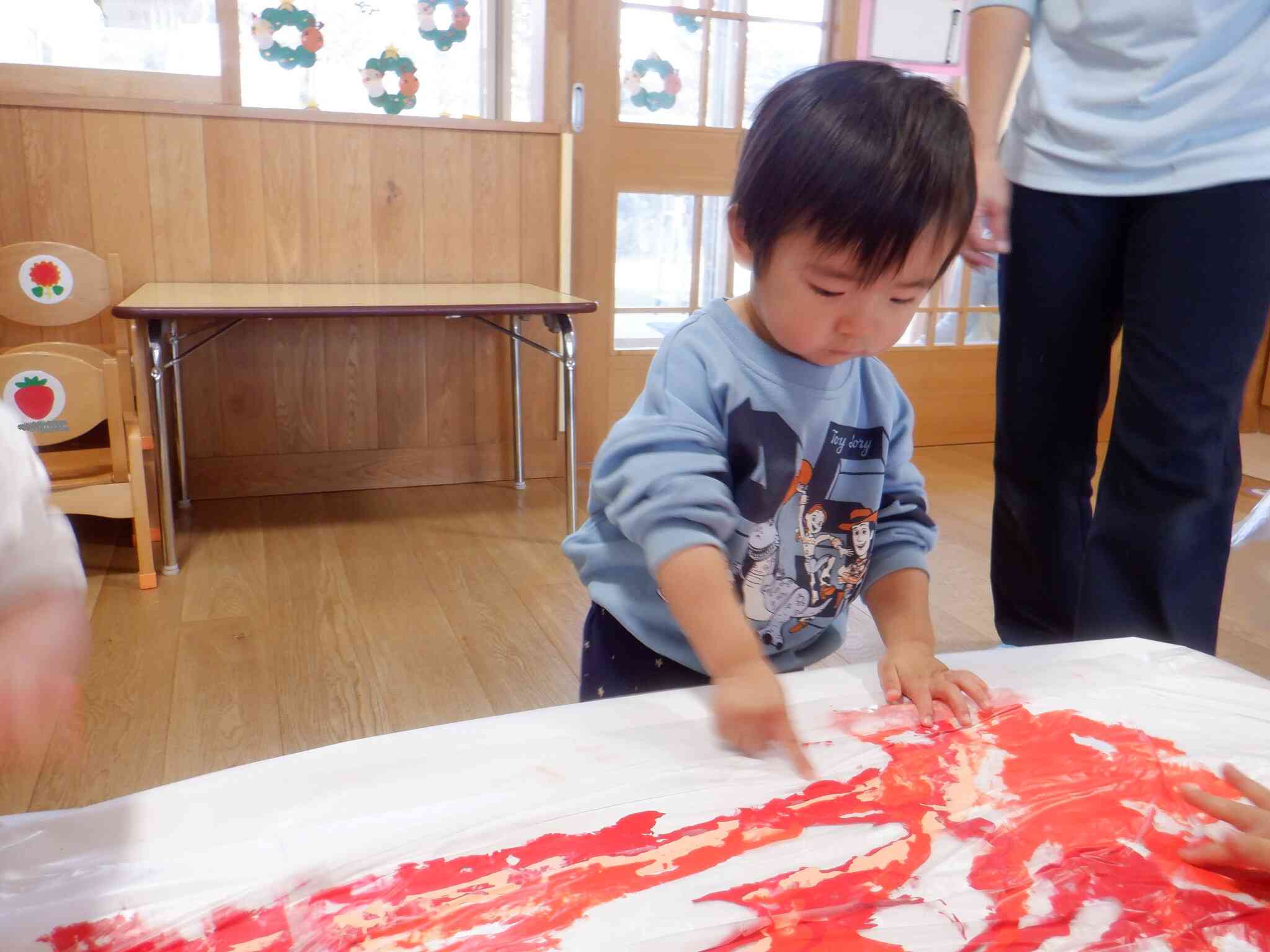 あっ！　色が混ざった！