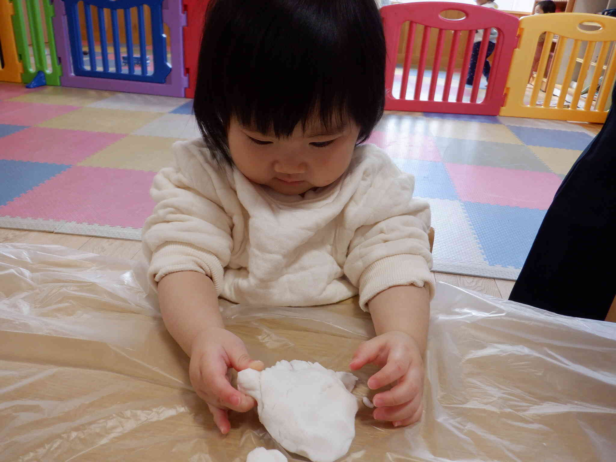 生地を触ってみたよ！