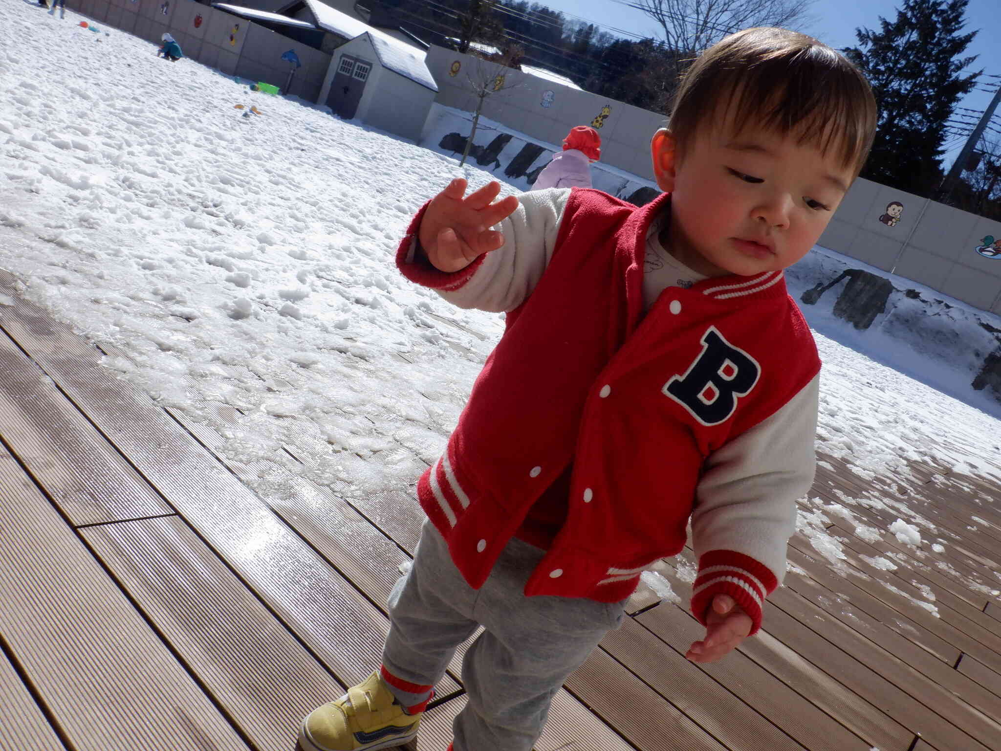 たくさん雪が積もったね！