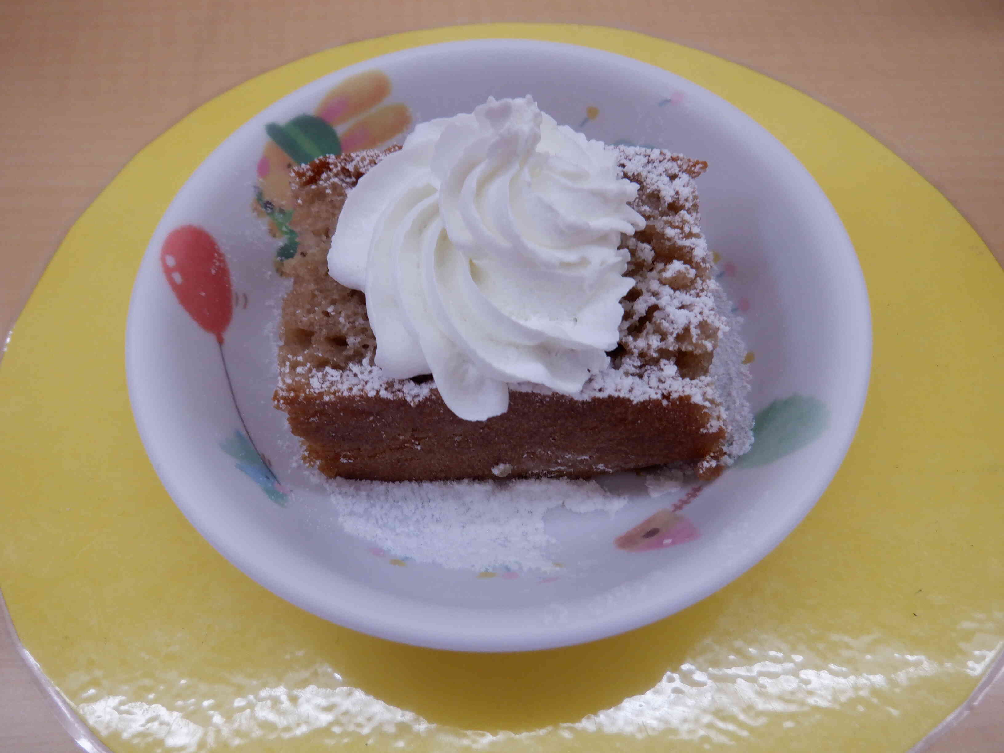 誕生日会　バナナココアケーキ