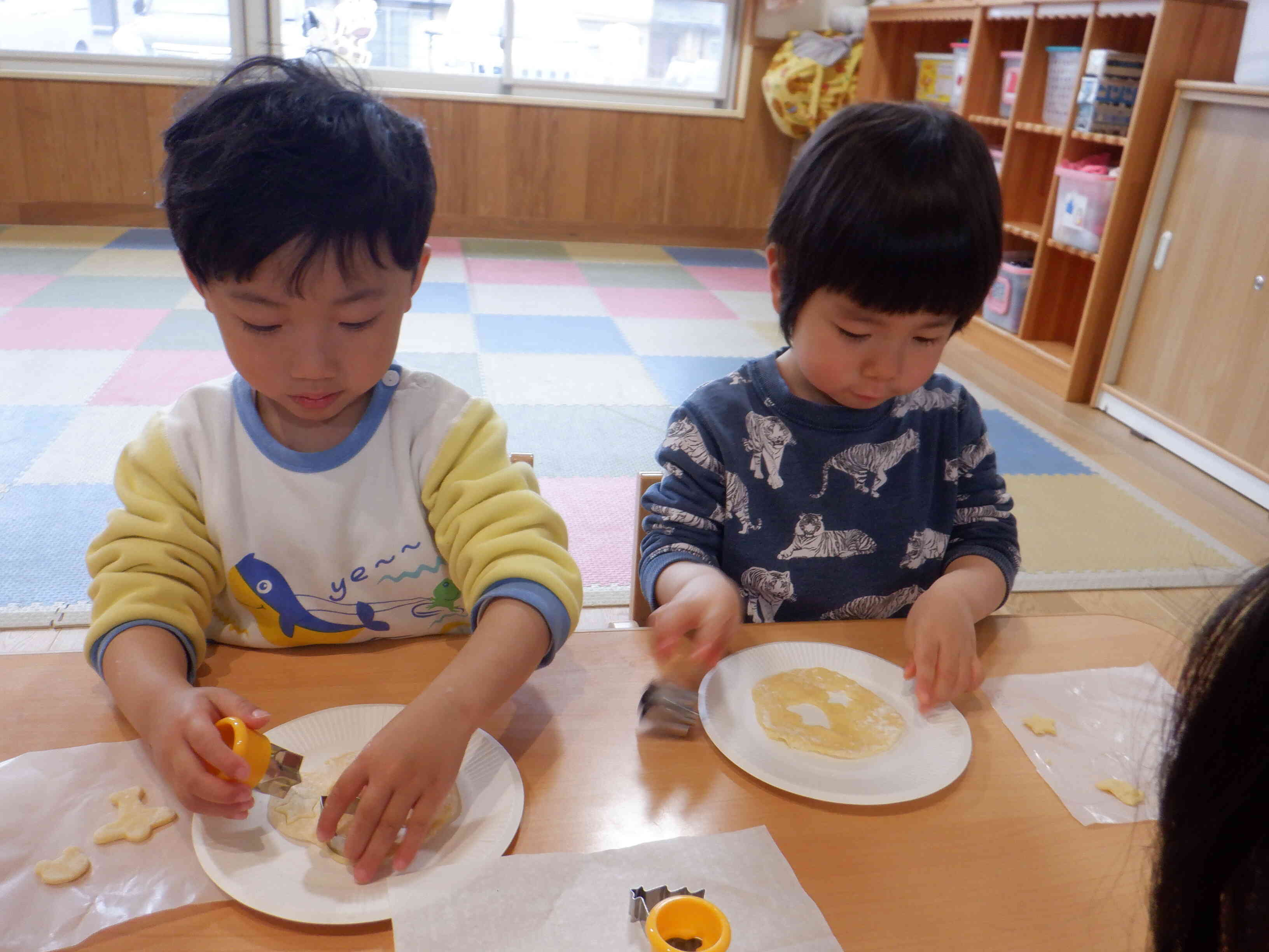 みんなでクッキーを作ったよ！ぺんぎん１組（２歳児）