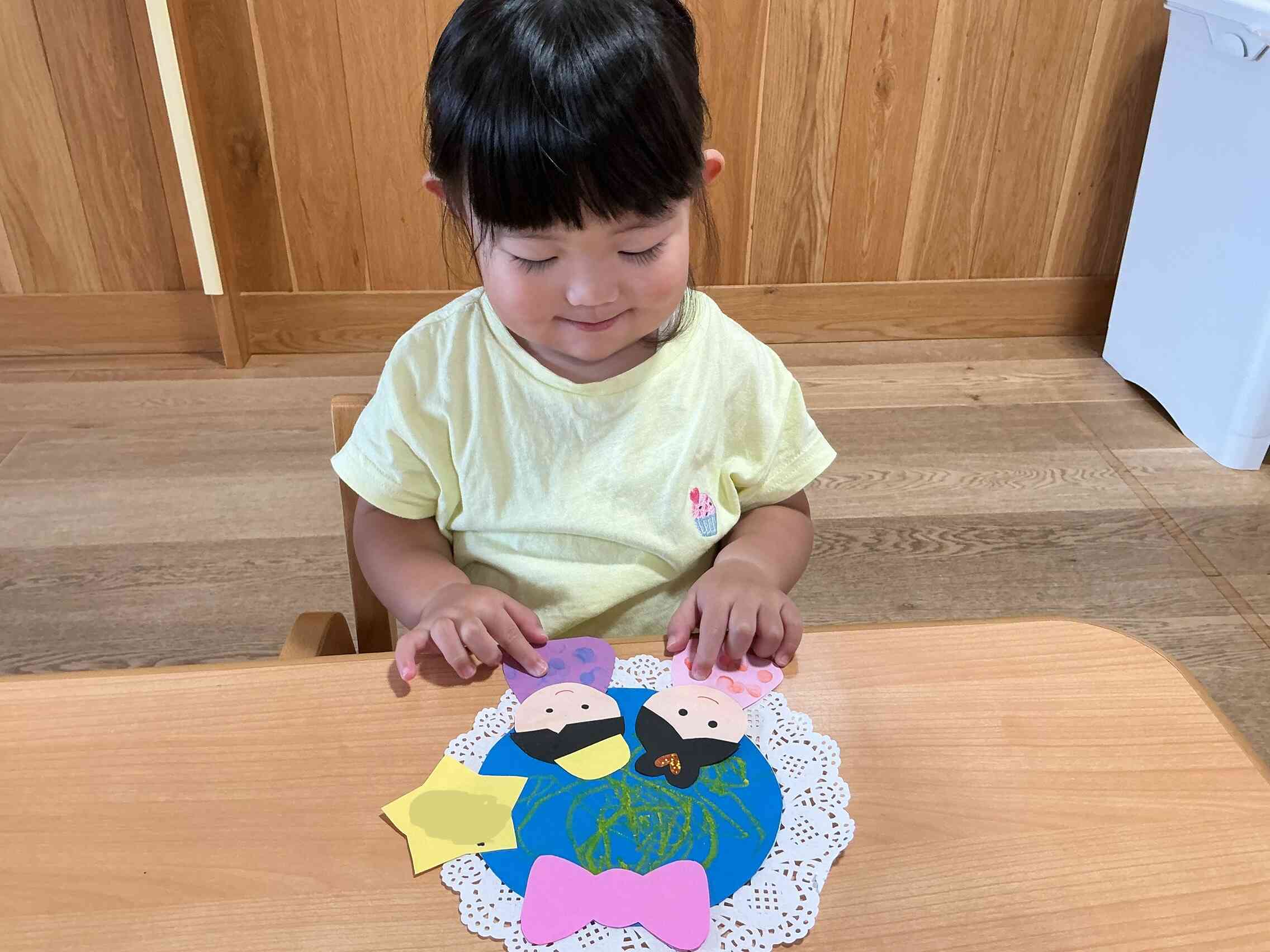 指スタンプでペタペタ！