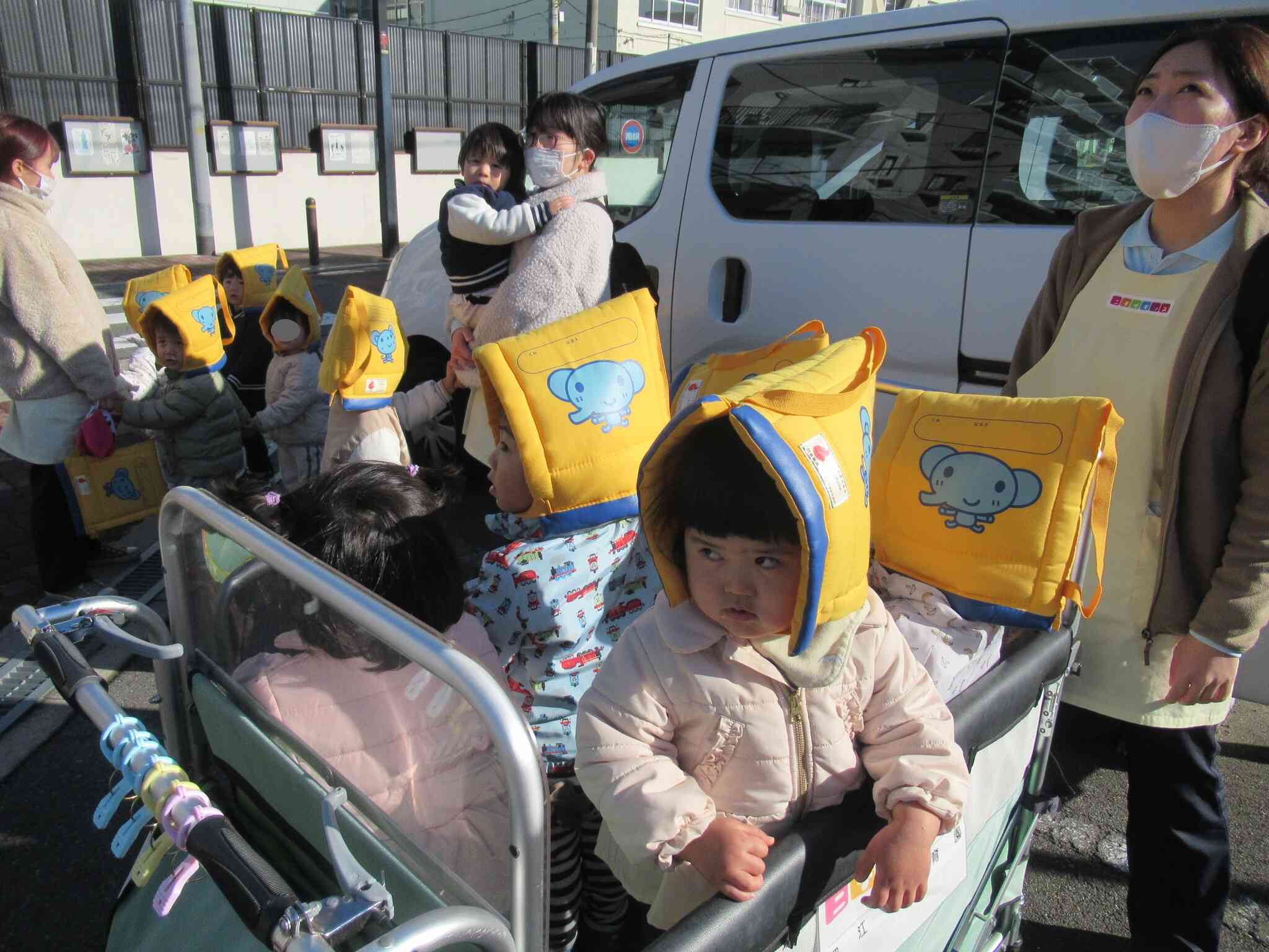 今日は避難訓練をしたよ！