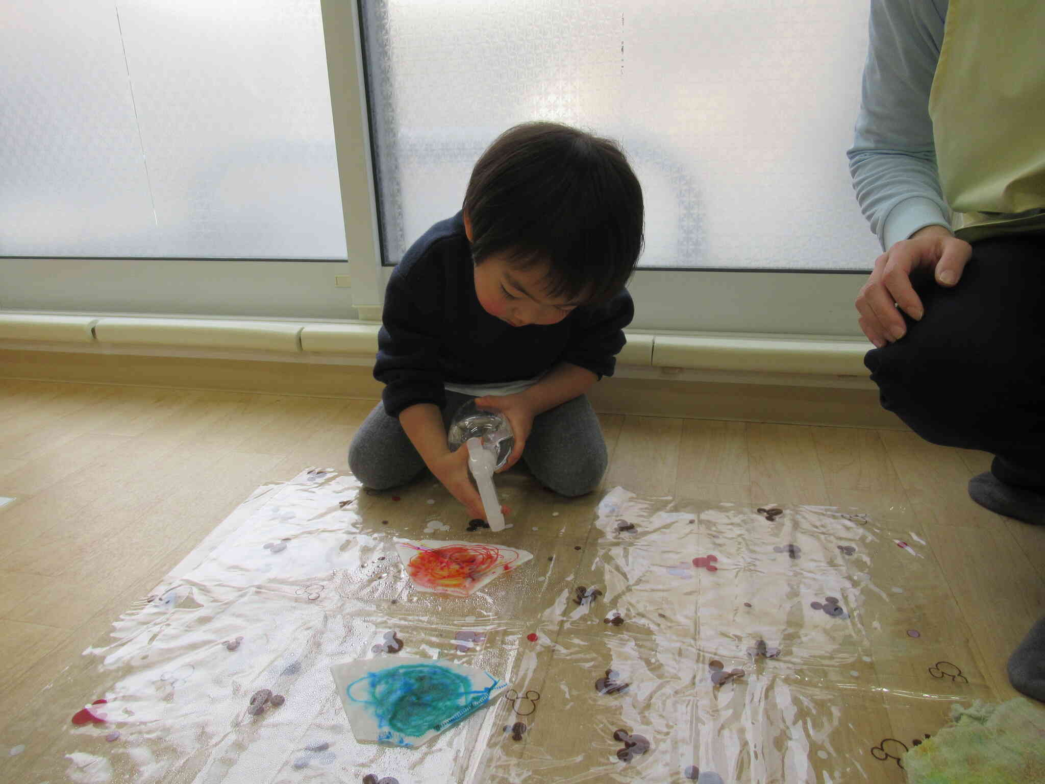 握力が強くなったね！自分でしゅっしゅ！ってできるようになったよ♪