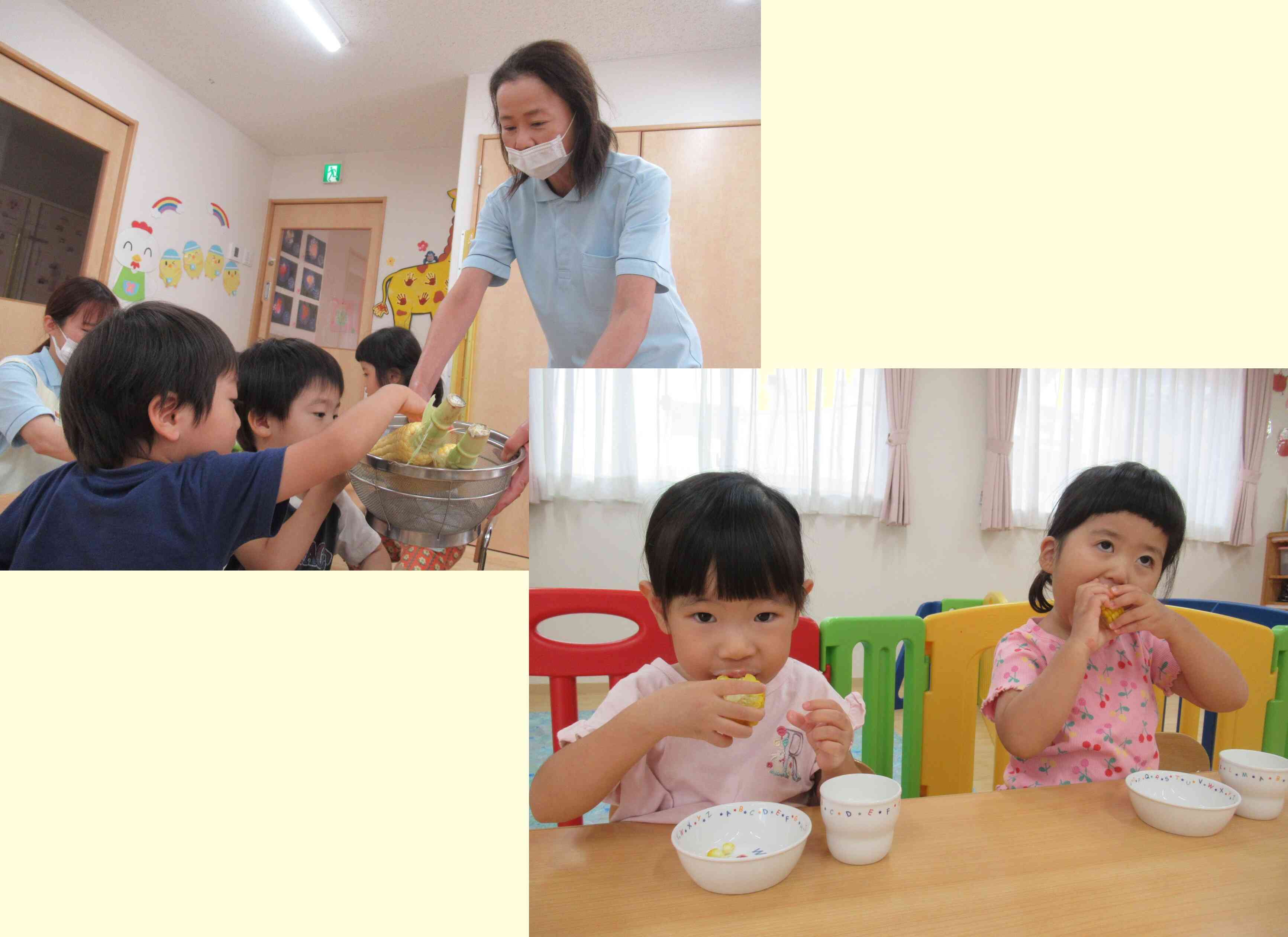 給食の先生に「おねがいします！」