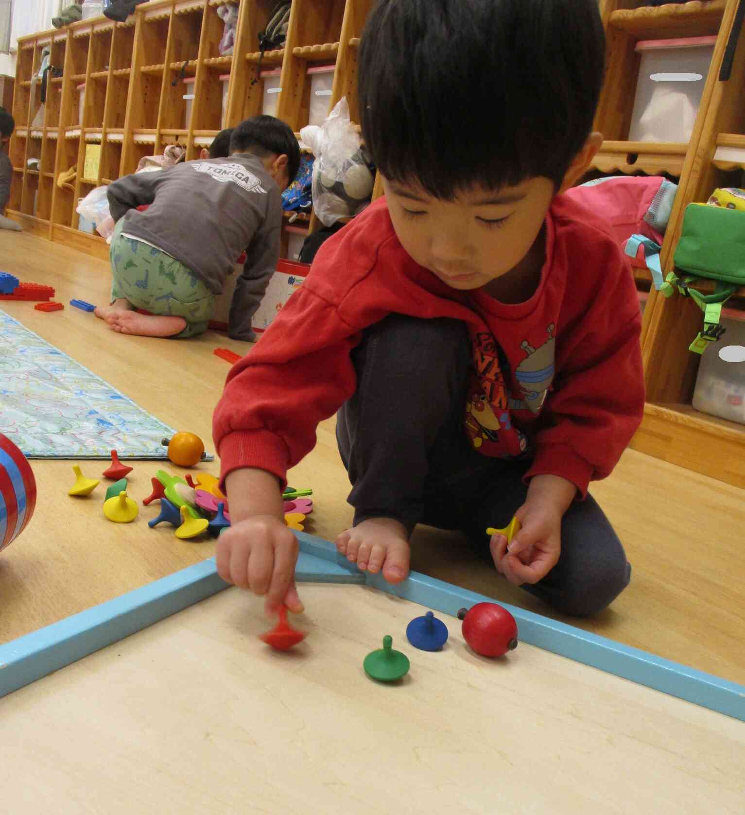 コマ回しに挑戦！