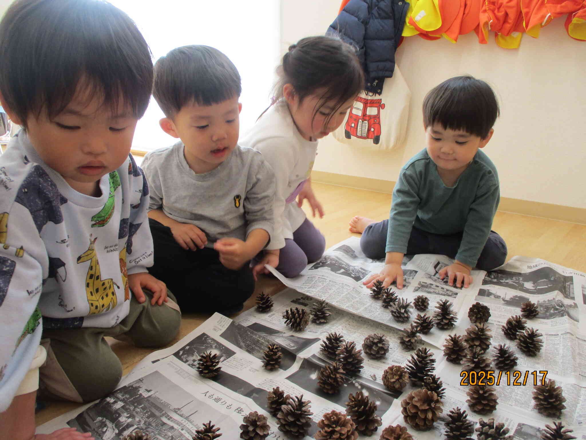 カラフル松ぼっくり（２歳児）