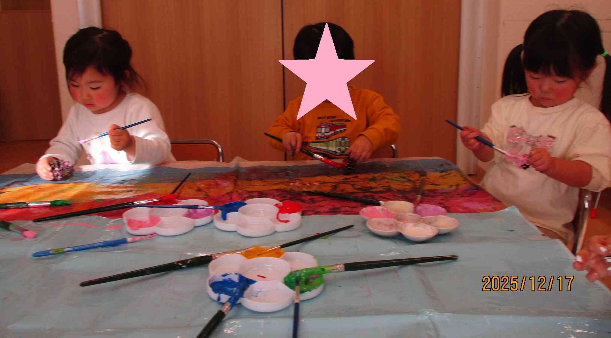 無言…！とても真剣です