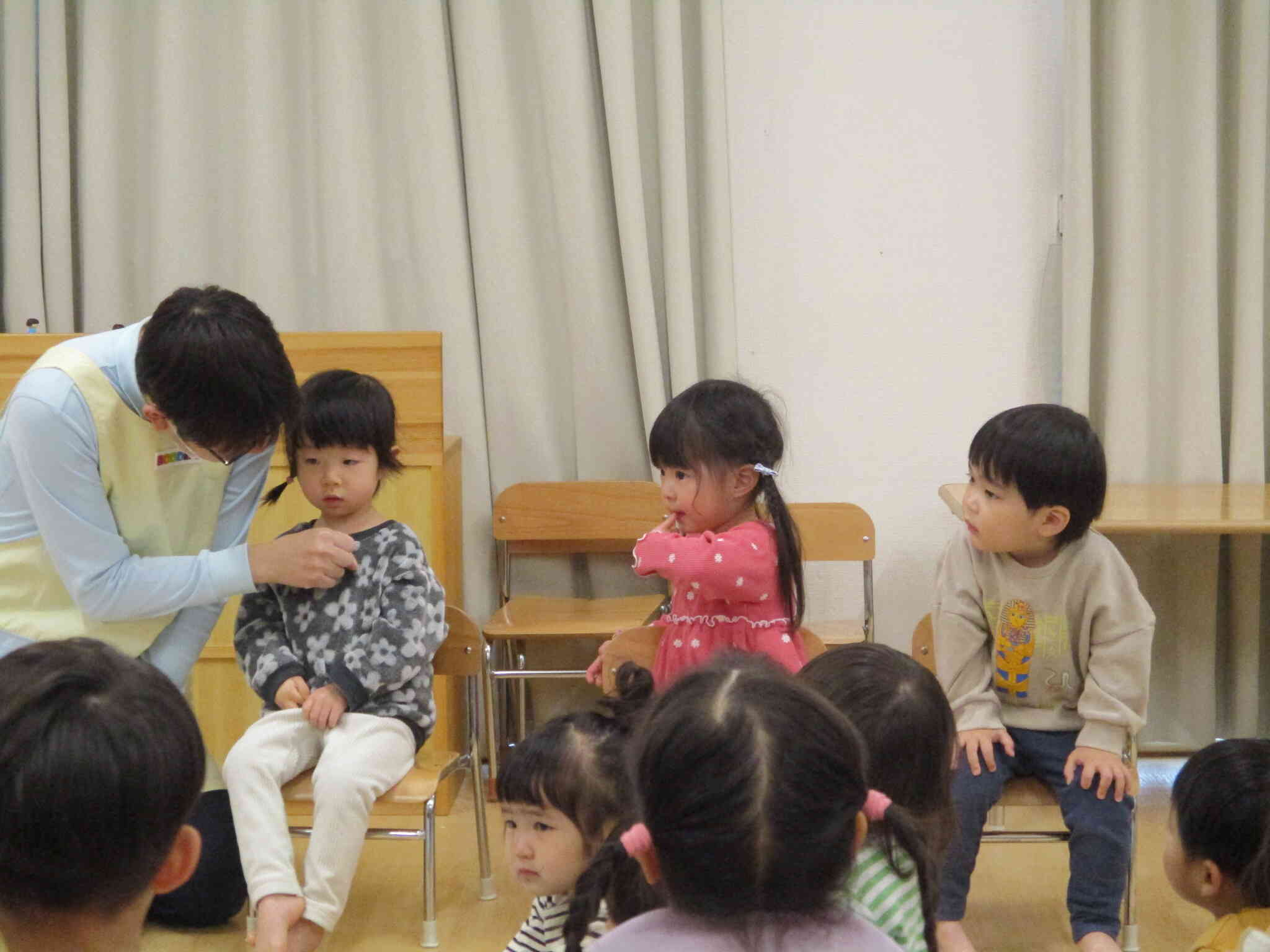 誕生児にインタビュー♪頑張って応えてくれました！