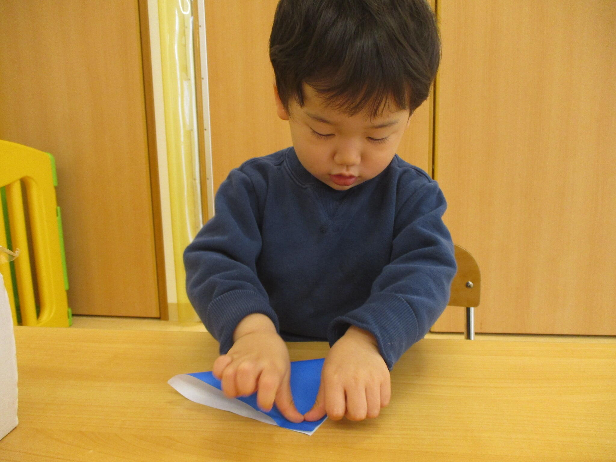 ぼくも、チューリップ折ったよー♪