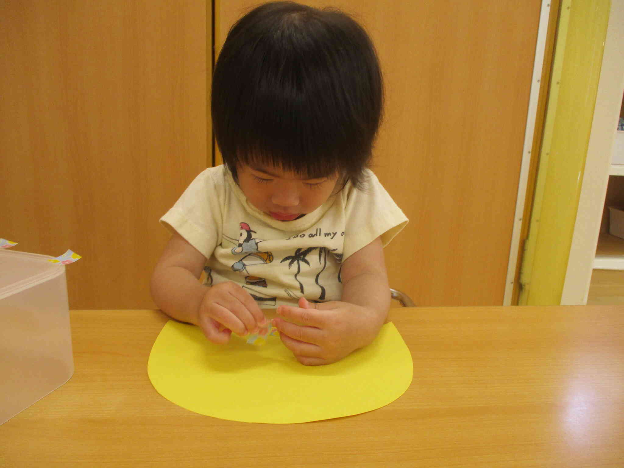 おててにくっついちゃうなぁ