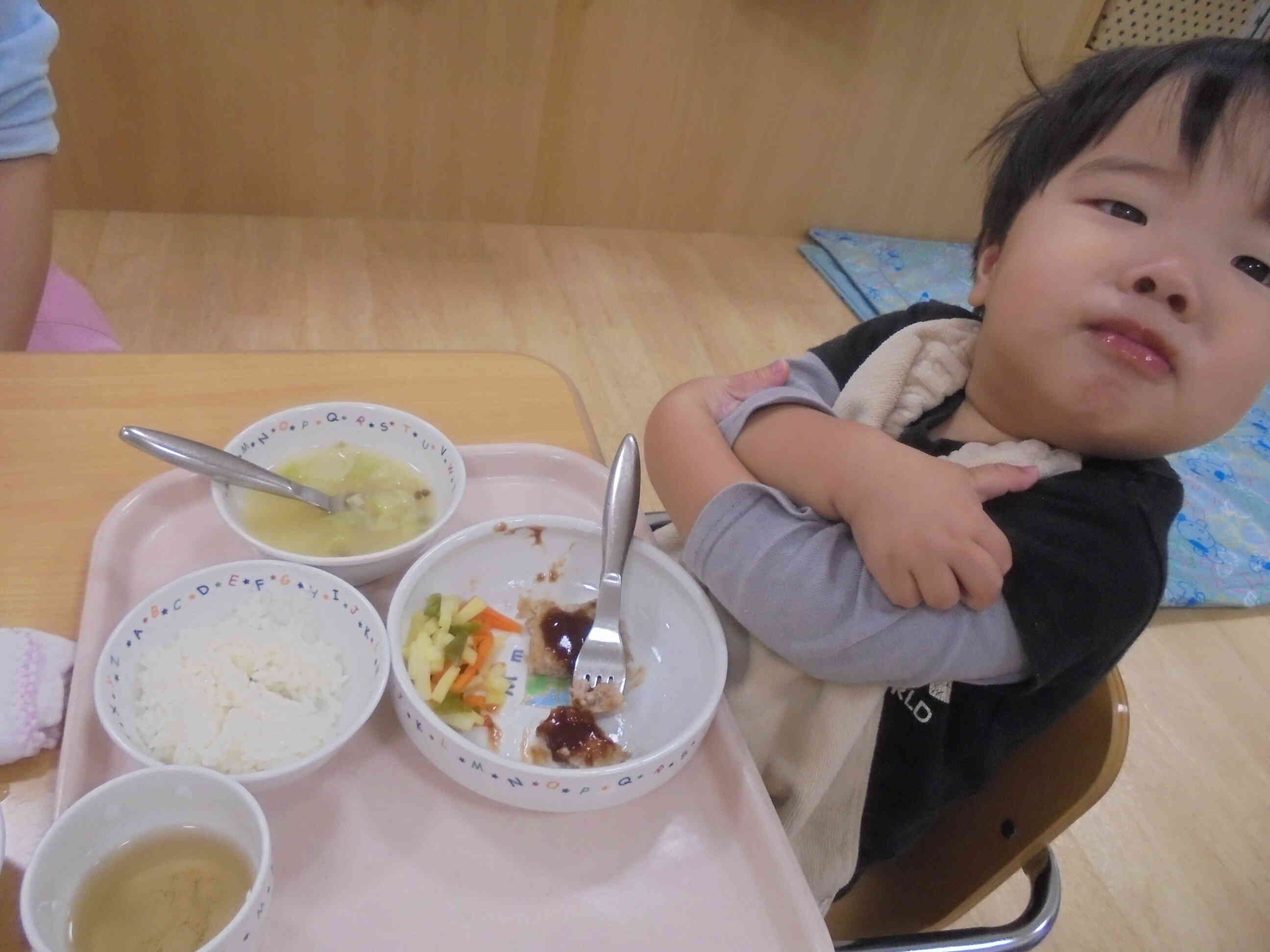 おいしいかな？「うん！」