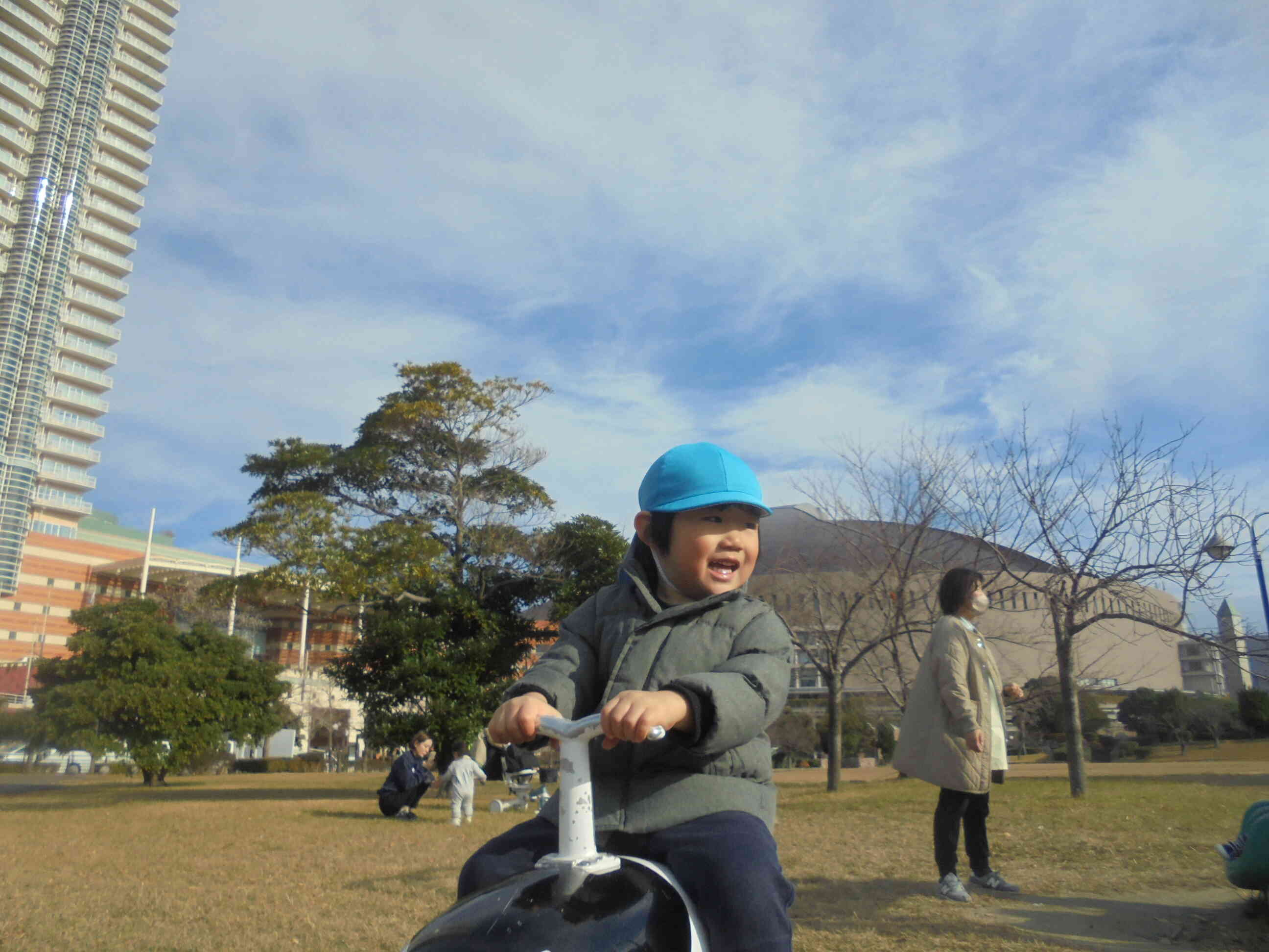 大空の下で気持ちいいな