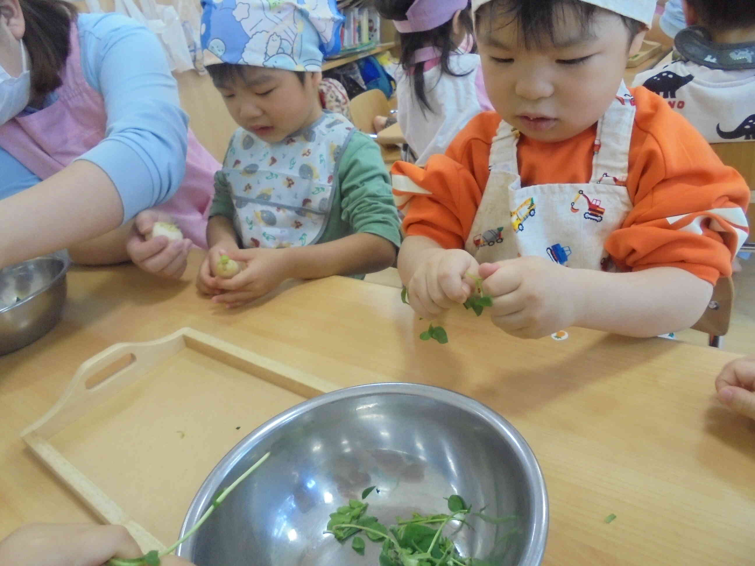 ぼくがちぎった葉っぱは美味しいかな？