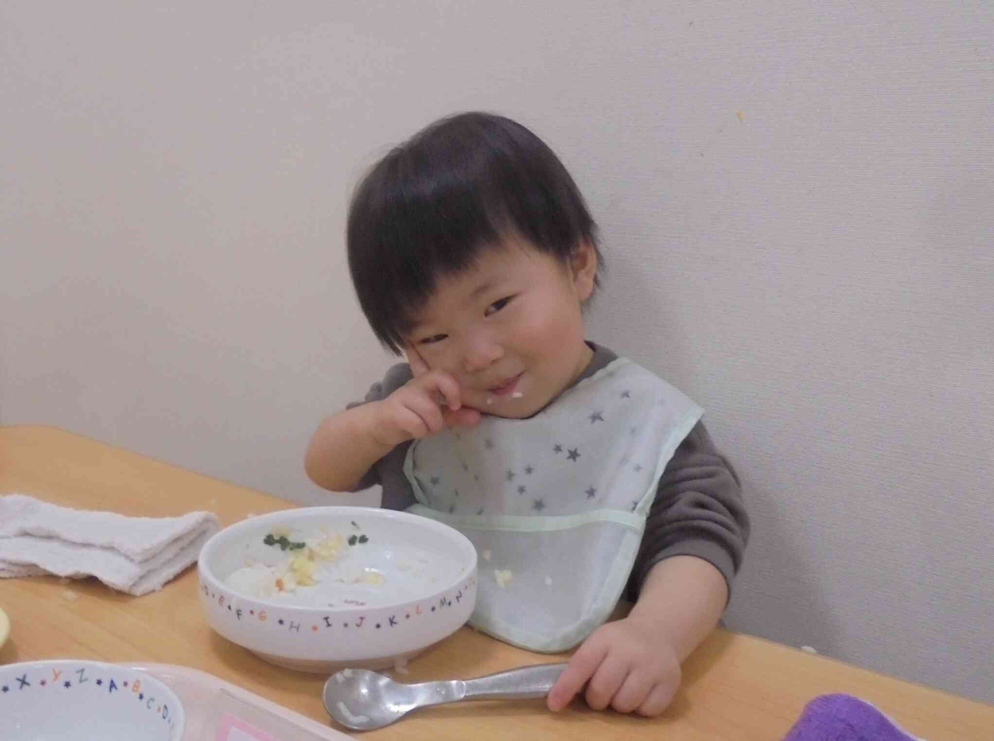 たくさんご飯を食べてくれるようになり、給食の先生も嬉しい！