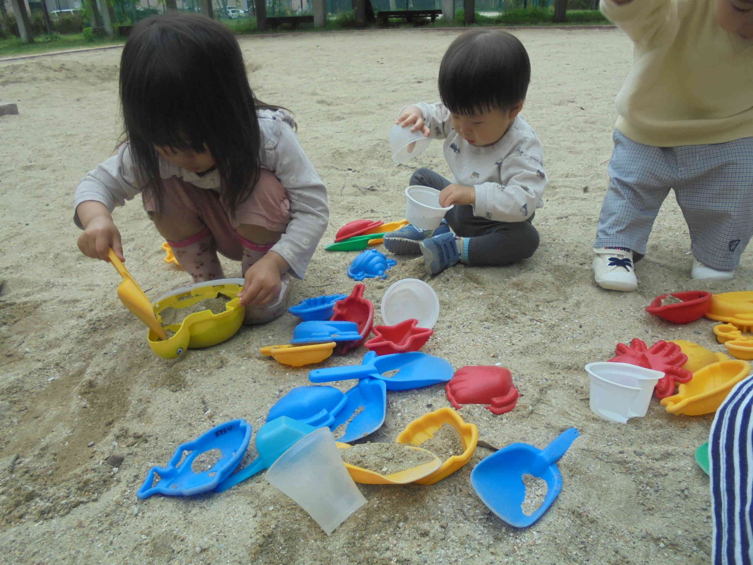 公園で