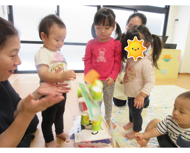 高くなったタワーを崩してみましょう！！