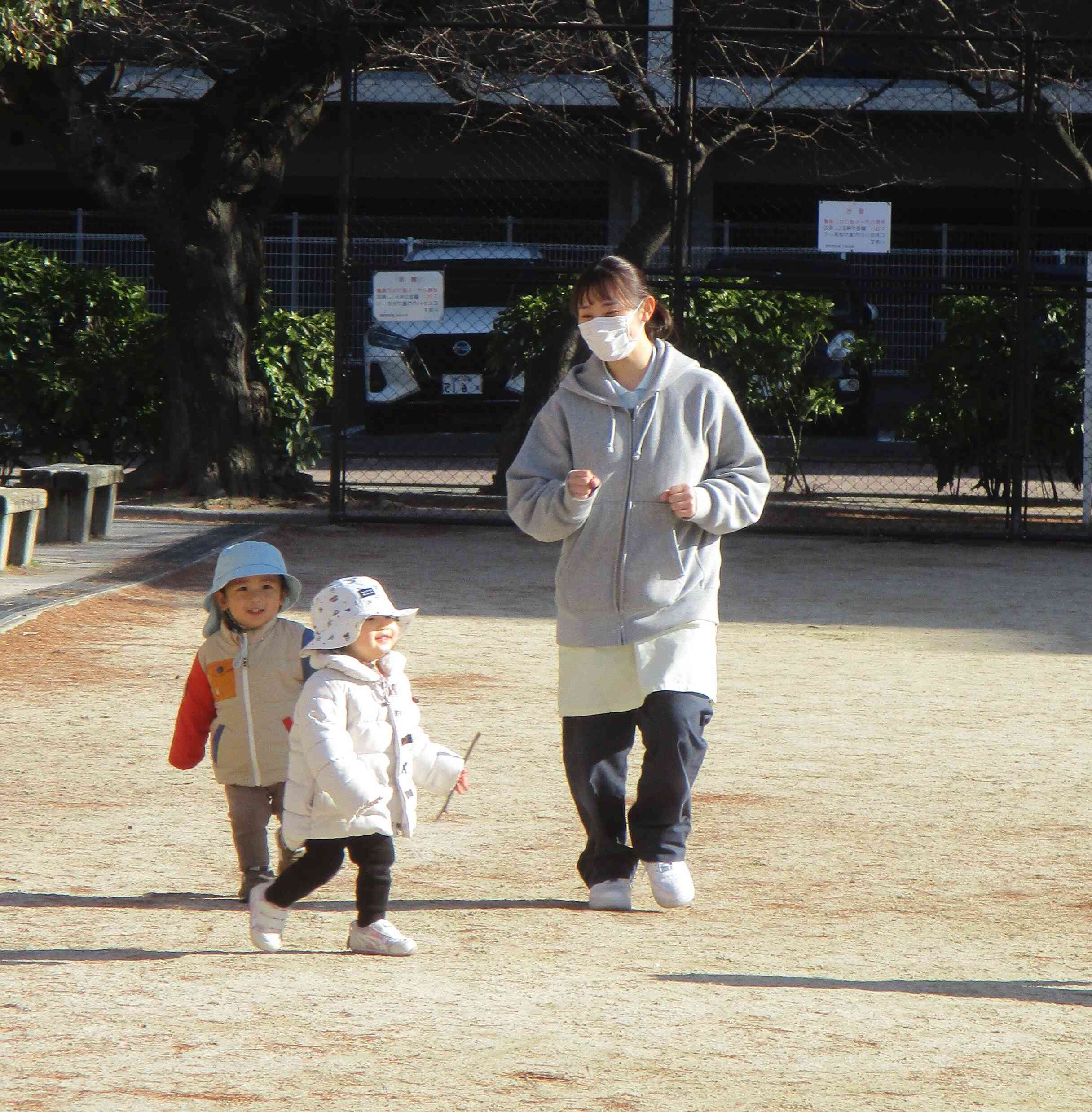 　先生ついてきて！！