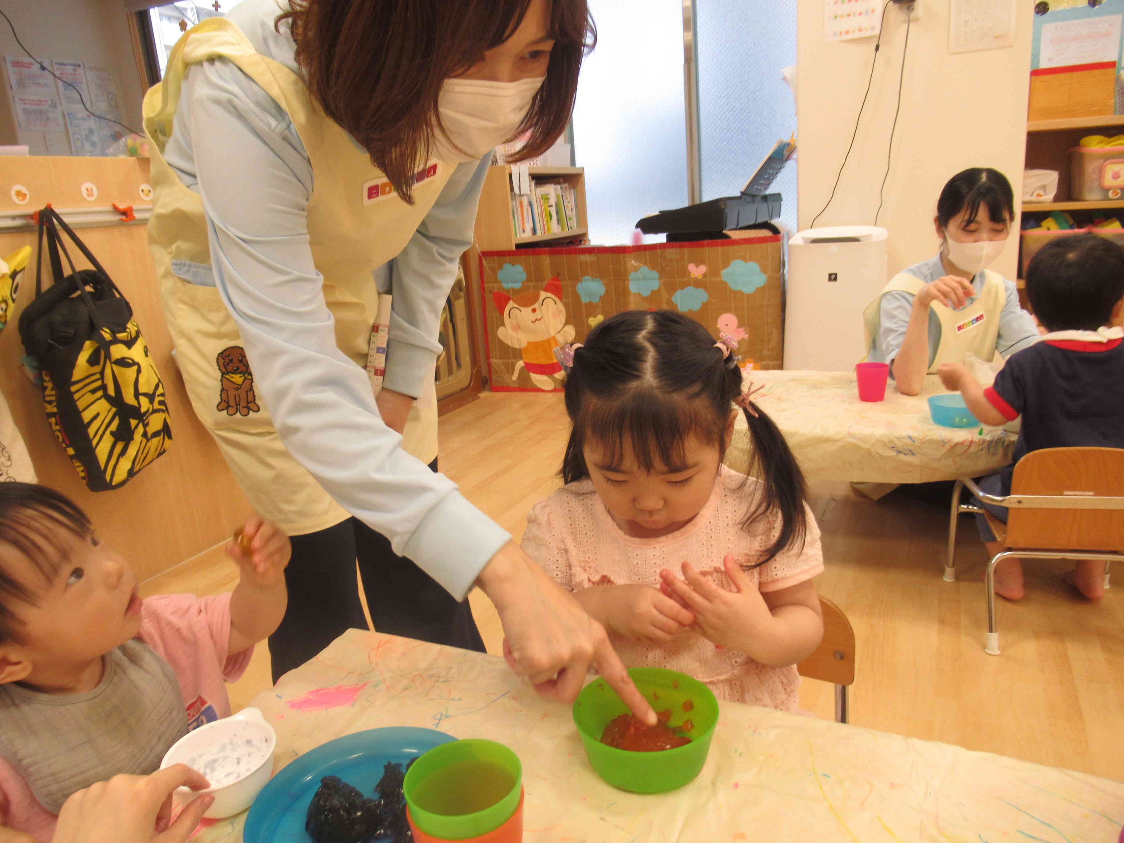 ゼラチンゼリーで遊んだよ！