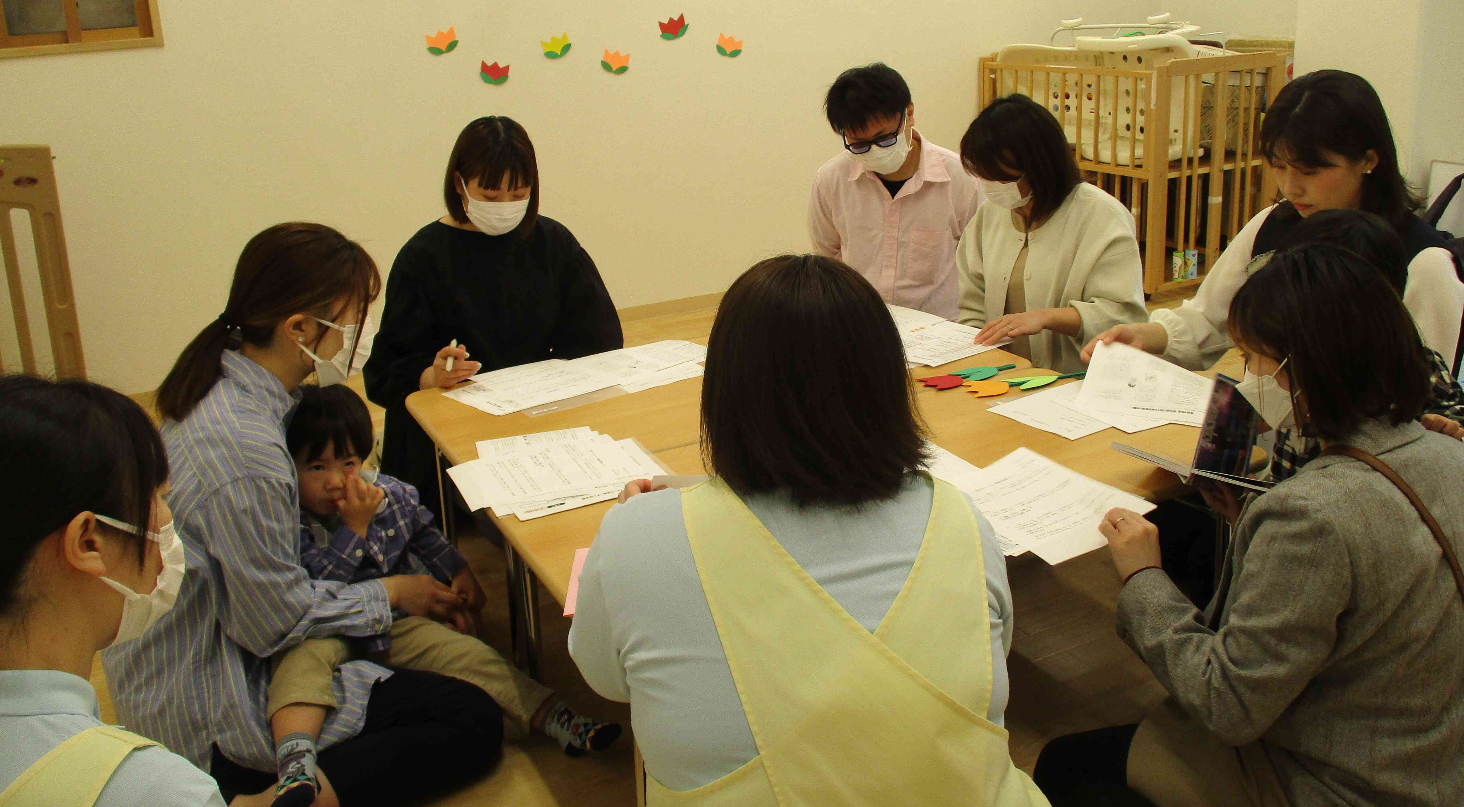 うさぎ組の懇談会の様子