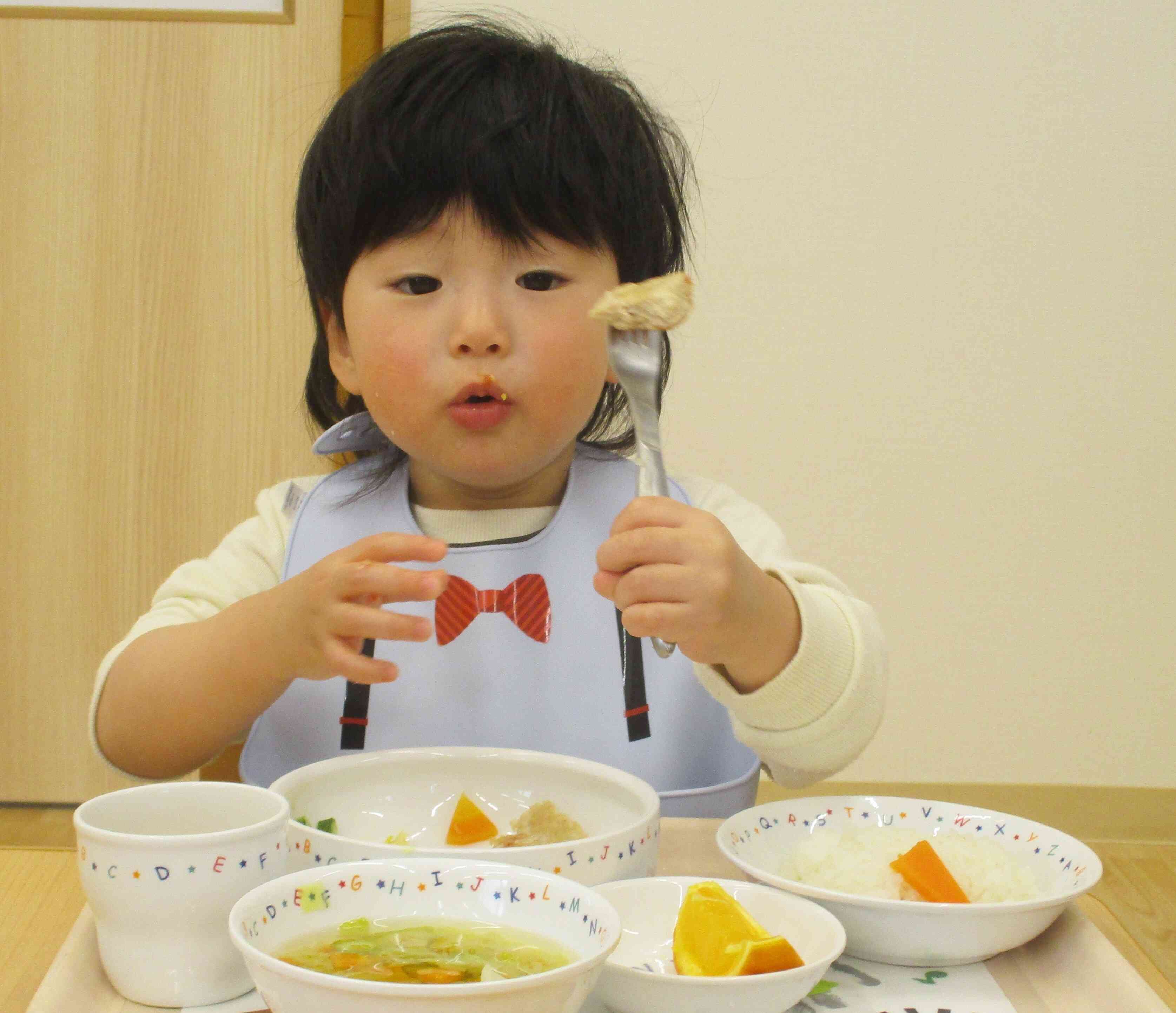 「おいしい～！」