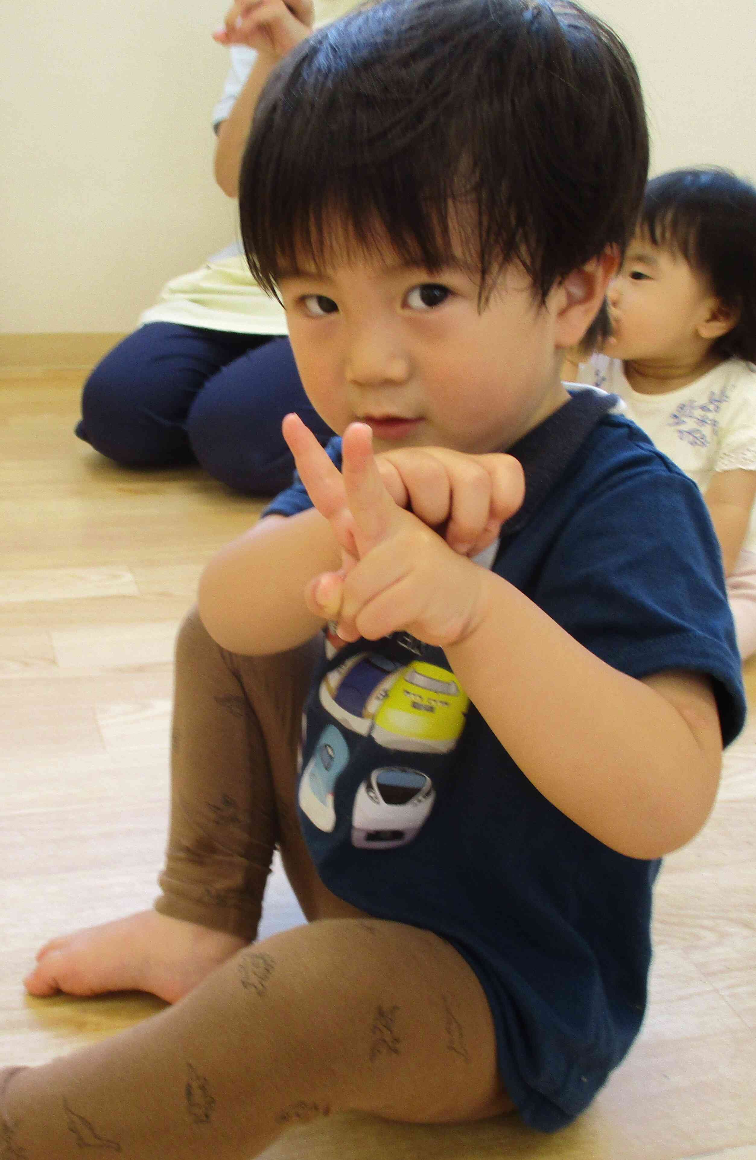 上手にかたつむりさんできるよ