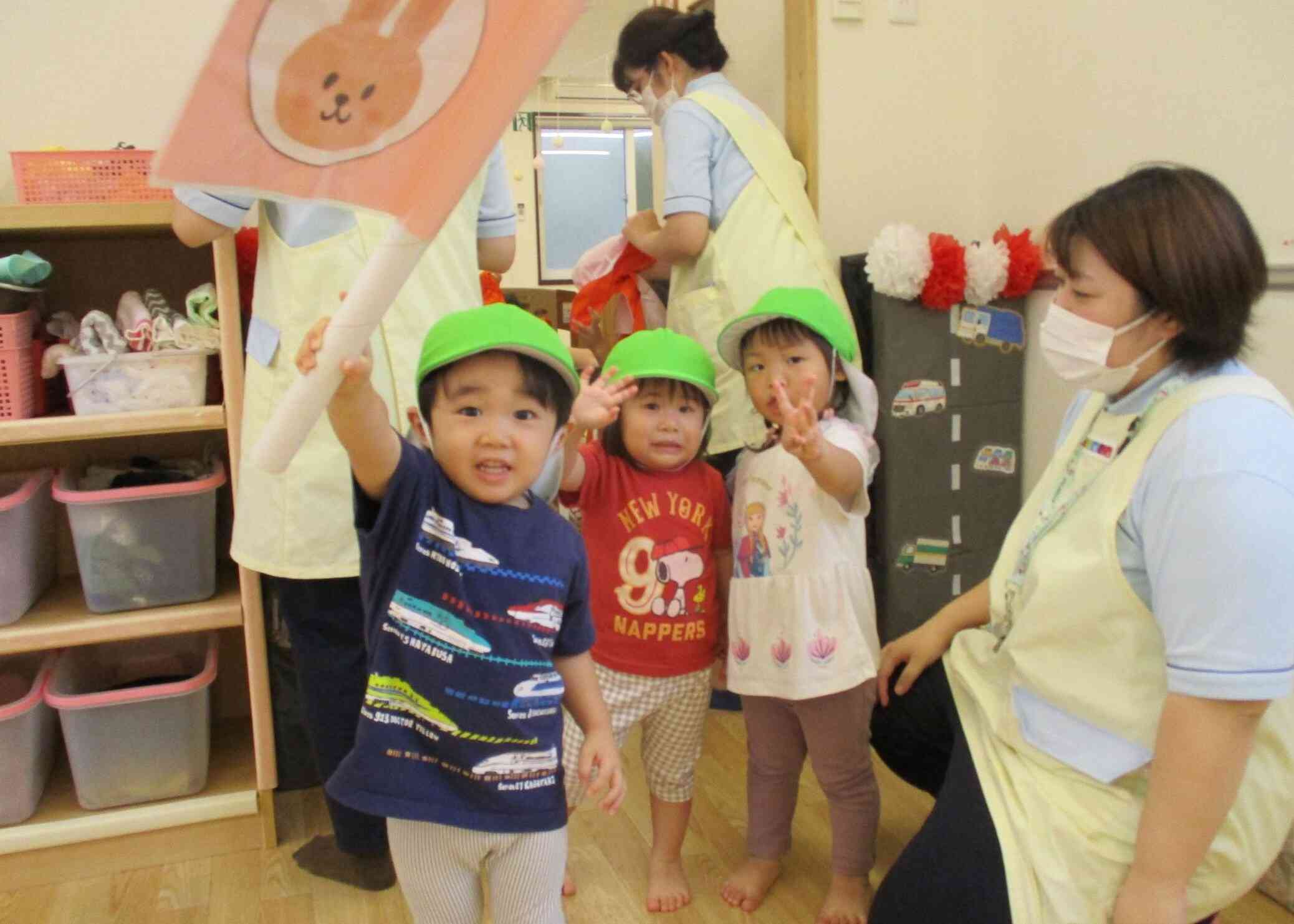 運動会がんばるぞ！えいえいおー！